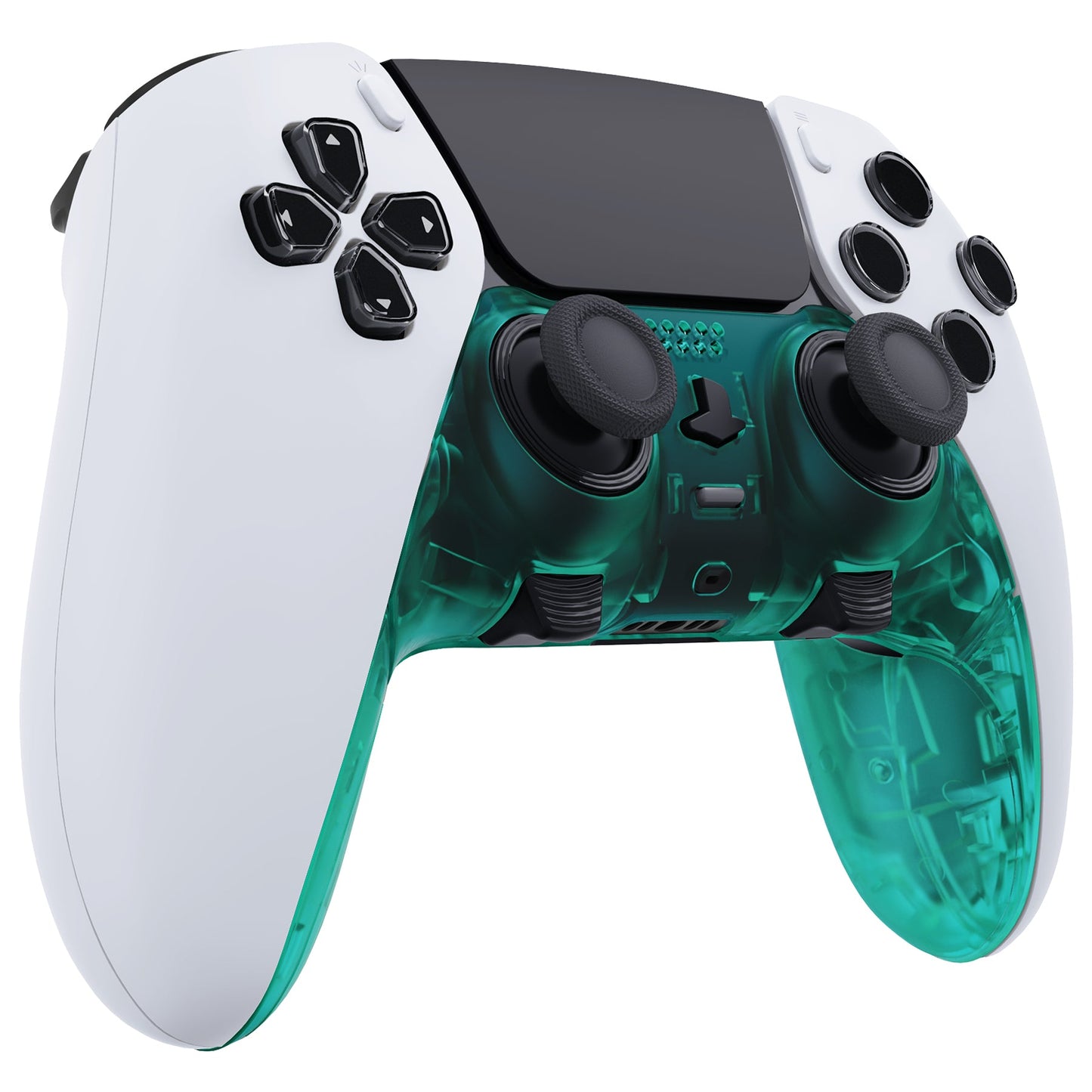 eXtremeRate PS5 edgeコントローラー対応交換対応用トップ&ボトム装飾トリムシェル【エメラルドグリーン】