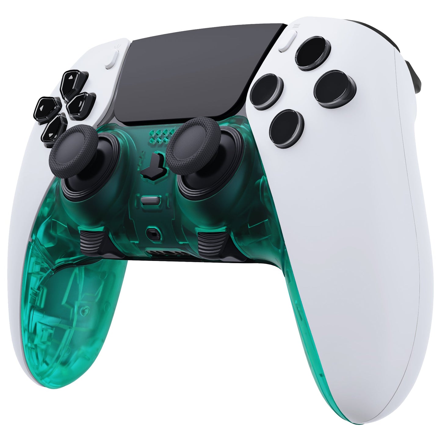 eXtremeRate PS5 edgeコントローラー対応交換対応用トップ&ボトム装飾トリムシェル【エメラルドグリーン】