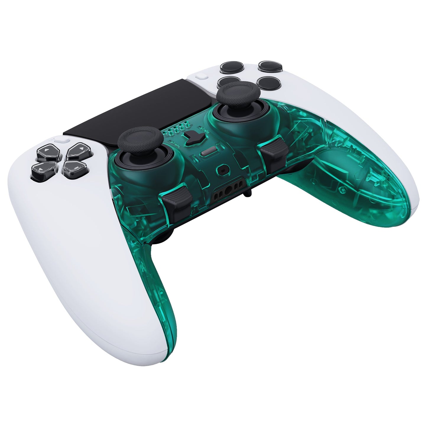 eXtremeRate PS5 edgeコントローラー対応交換対応用トップ&ボトム装飾トリムシェル【エメラルドグリーン】