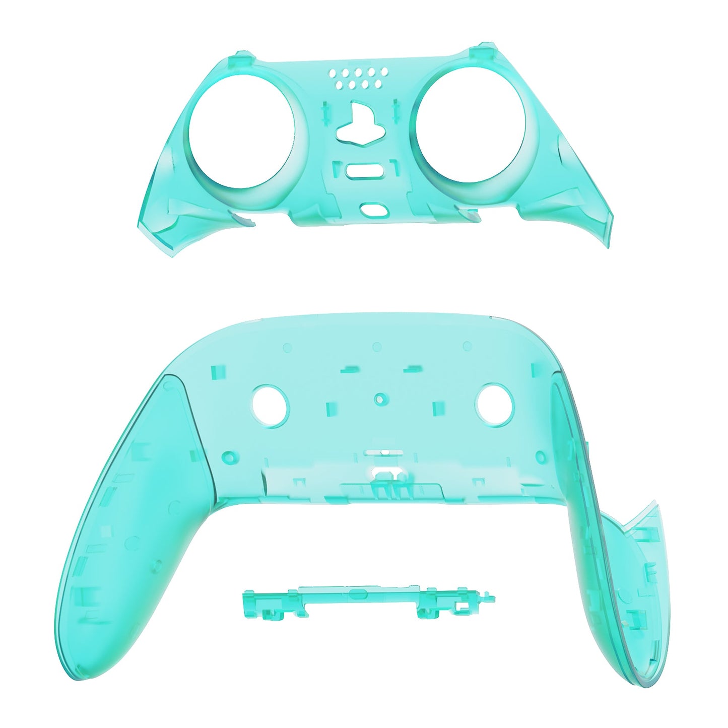 eXtremeRate PS5 edgeコントローラー対応交換対応用トップ&ボトム装飾トリムシェル【エメラルドグリーン】