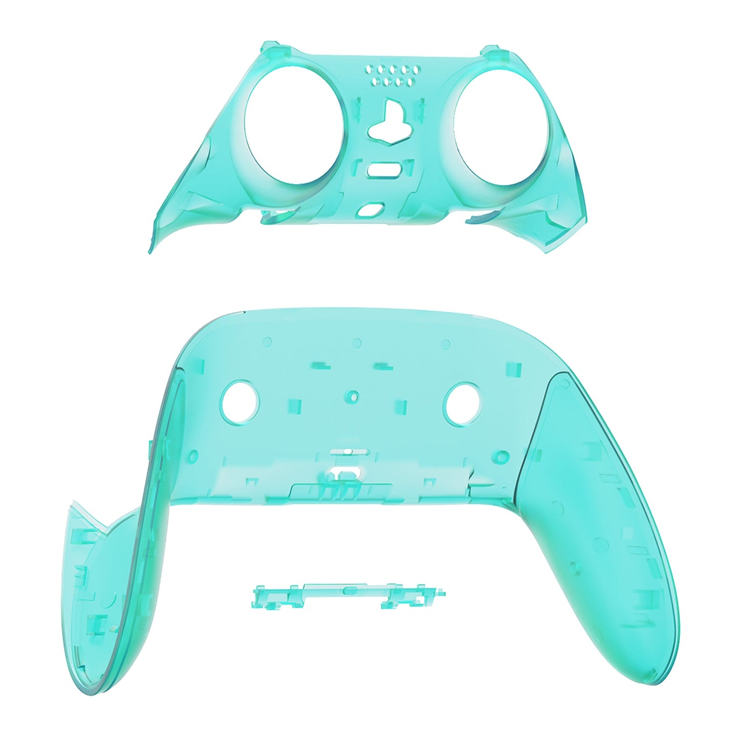 eXtremeRate PS5 edgeコントローラー対応交換対応用トップ&ボトム装飾トリムシェル【エメラルドグリーン】