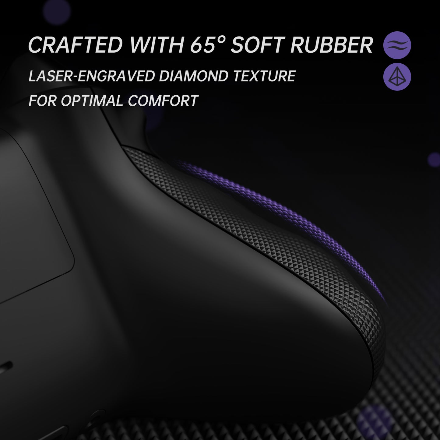 eXtremeRate Xbox Series X/Sコントローラー&Xbox Coreコントローラー用FLEXORラバー付きサイドレールグリップ トリガーストップキット【ミステリーブラック】