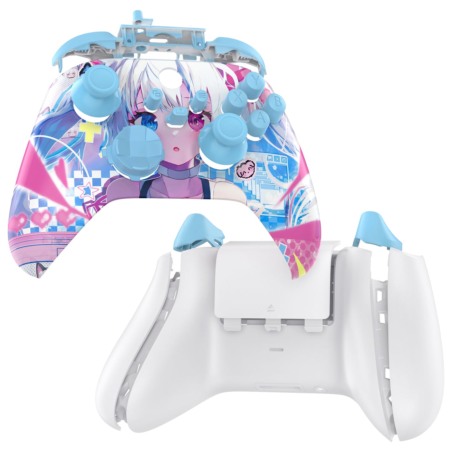 eXtremeRate Xbox Series X&Sコントローラー用フルセットハウジングシェルケース&ボタン【ミウ】