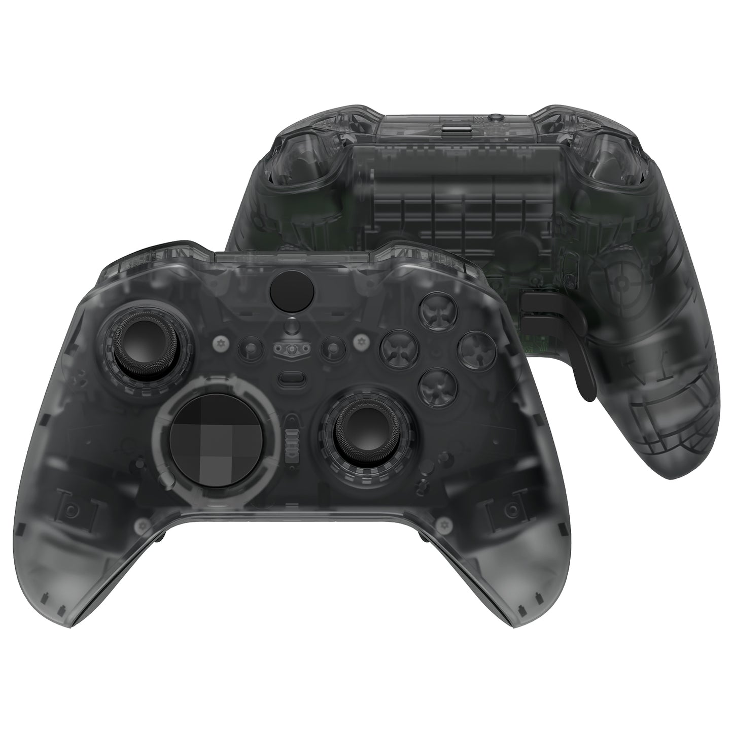 eXtremeRate Xbox One Elite Series 2&Elite 2 Coreコントローラー(モデル1797)用交換 フルセットシェル&ボタン【クリアブラック】