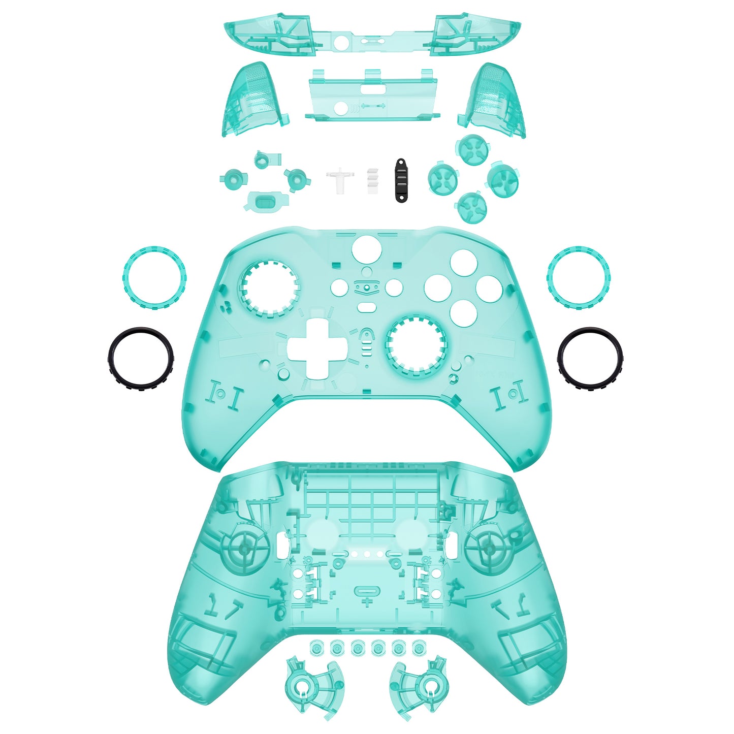 eXtremeRate Xbox One Elite Series 2&Elite 2 Coreコントローラー(モデル1797)用交換 フルセットシェル&ボタン【エメラルドグリーン】