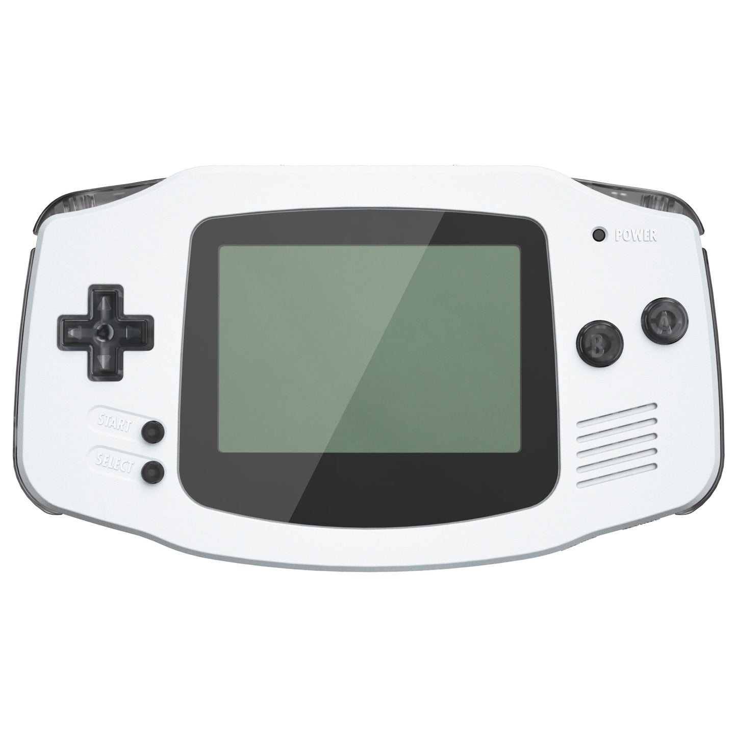 eXtremeRate ゲームボーイアドバンス(GBA)用交換フルセットボタン【クリアブラック】