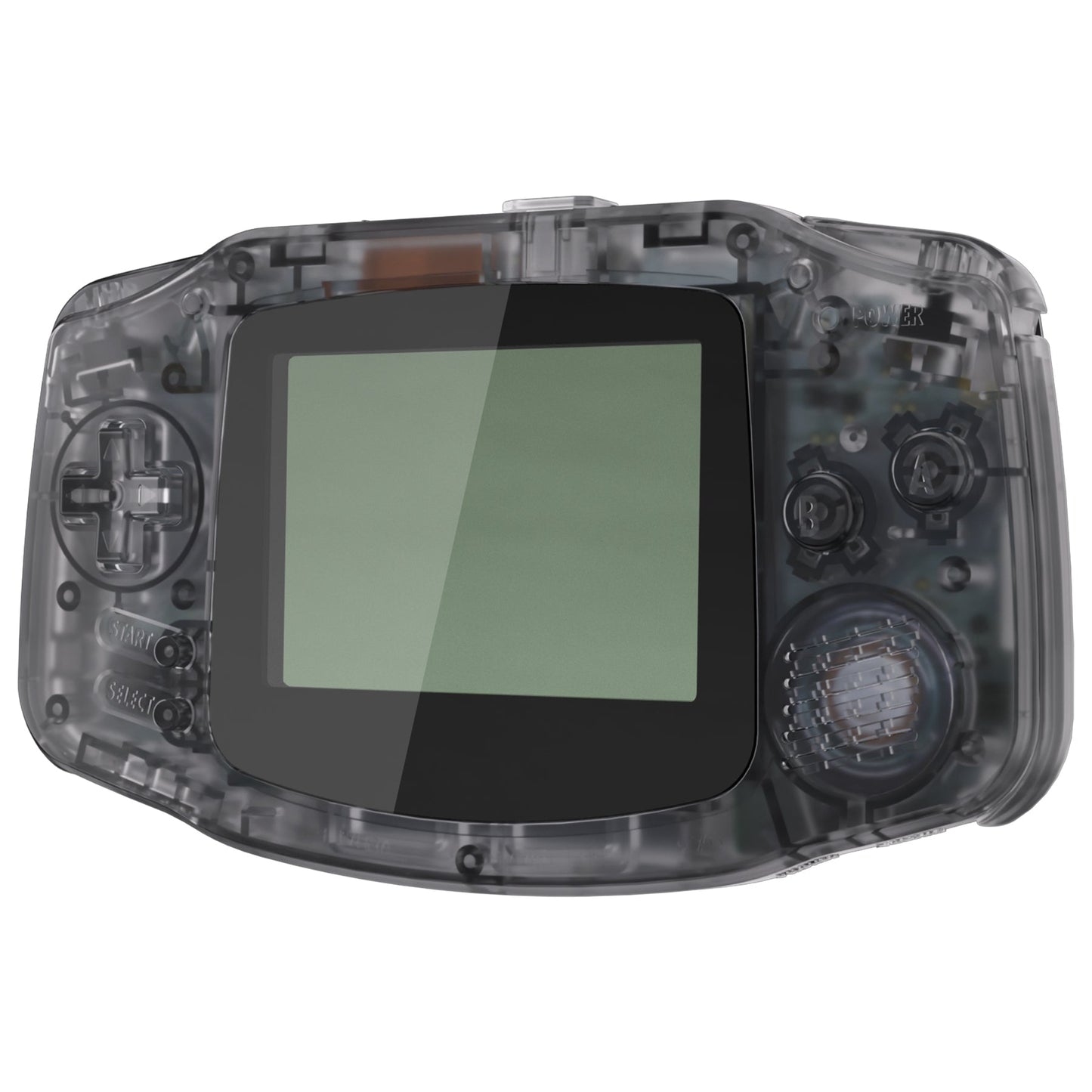 eXtremeRate IPS対応アップグレード版ゲームボーイアドバンス(GBA)用交換フルセットシェル&ボタン、IPSおよび標準LCD両方に対応【クリアブラック】