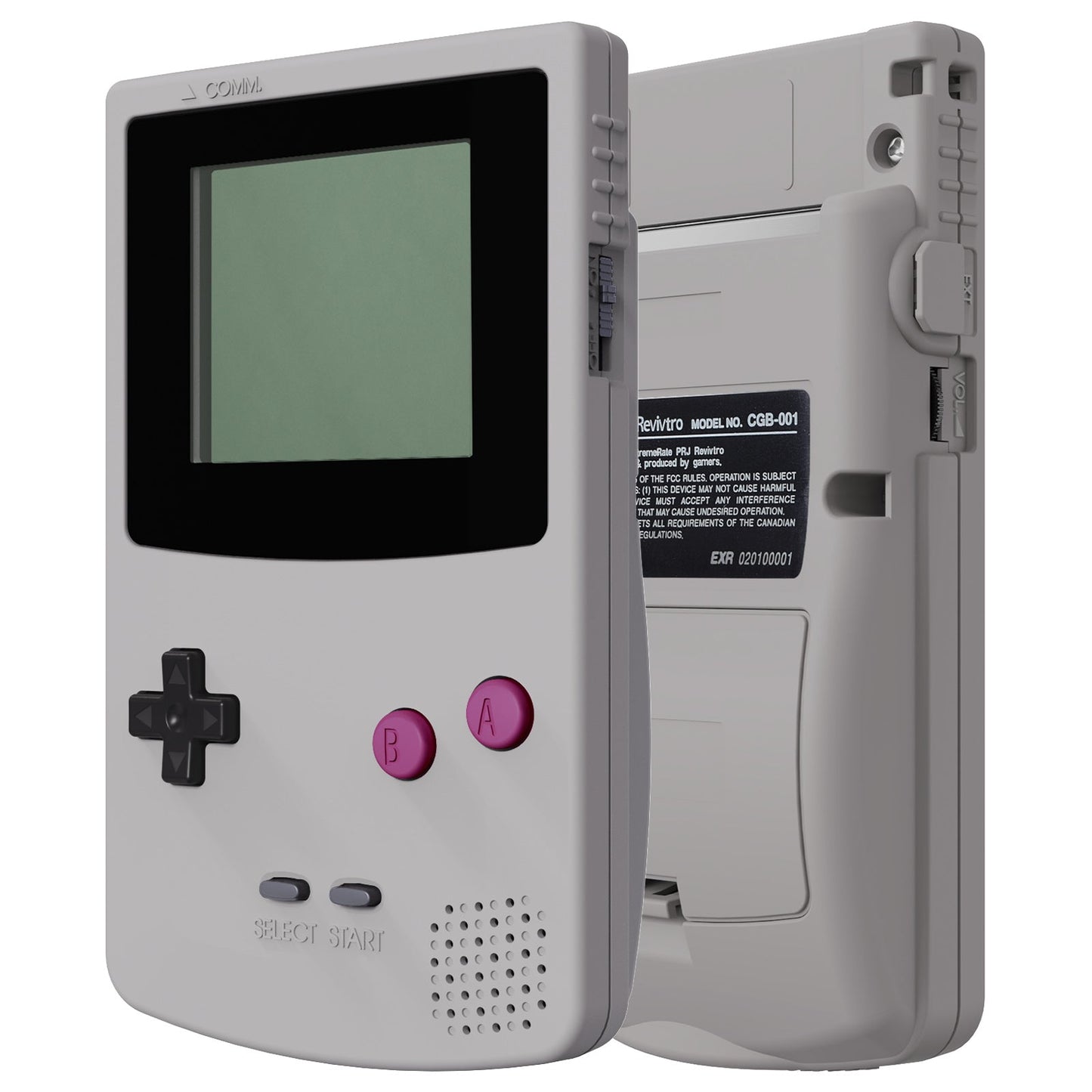 eXtremeRate IPS対応アップグレード版 ゲームボーイカラー(GBC)用交換フルセットシェル&ボタン&ブラック保護スクリーンレンズ、GBC OSD IPS、通常IPS、標準LCD対応【クラシックグレー】