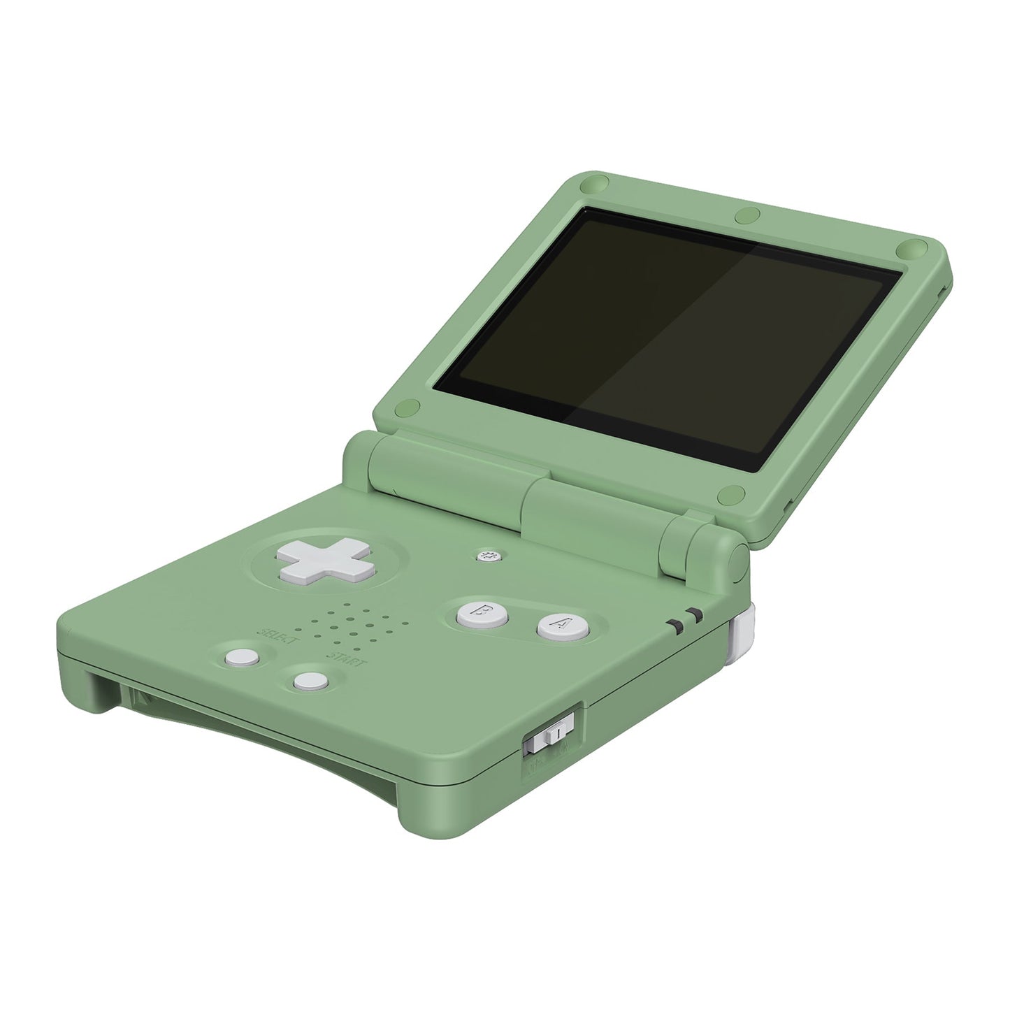 eXtremeRate IPS対応アップグレード版ゲームボーイアドバンスSP(GBA SP)用交換フルセットシェル&ボタン、IPSおよび標準LCD両方に対応【抹茶グリーン】