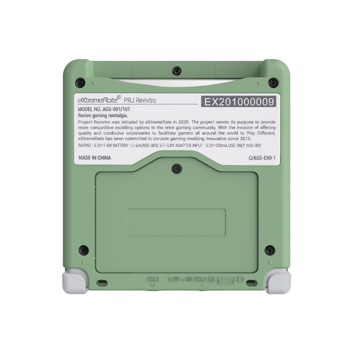 eXtremeRate IPS対応アップグレード版ゲームボーイアドバンスSP(GBA SP)用交換フルセットシェル&ボタン、IPSおよび標準LCD両方に対応【抹茶グリーン】