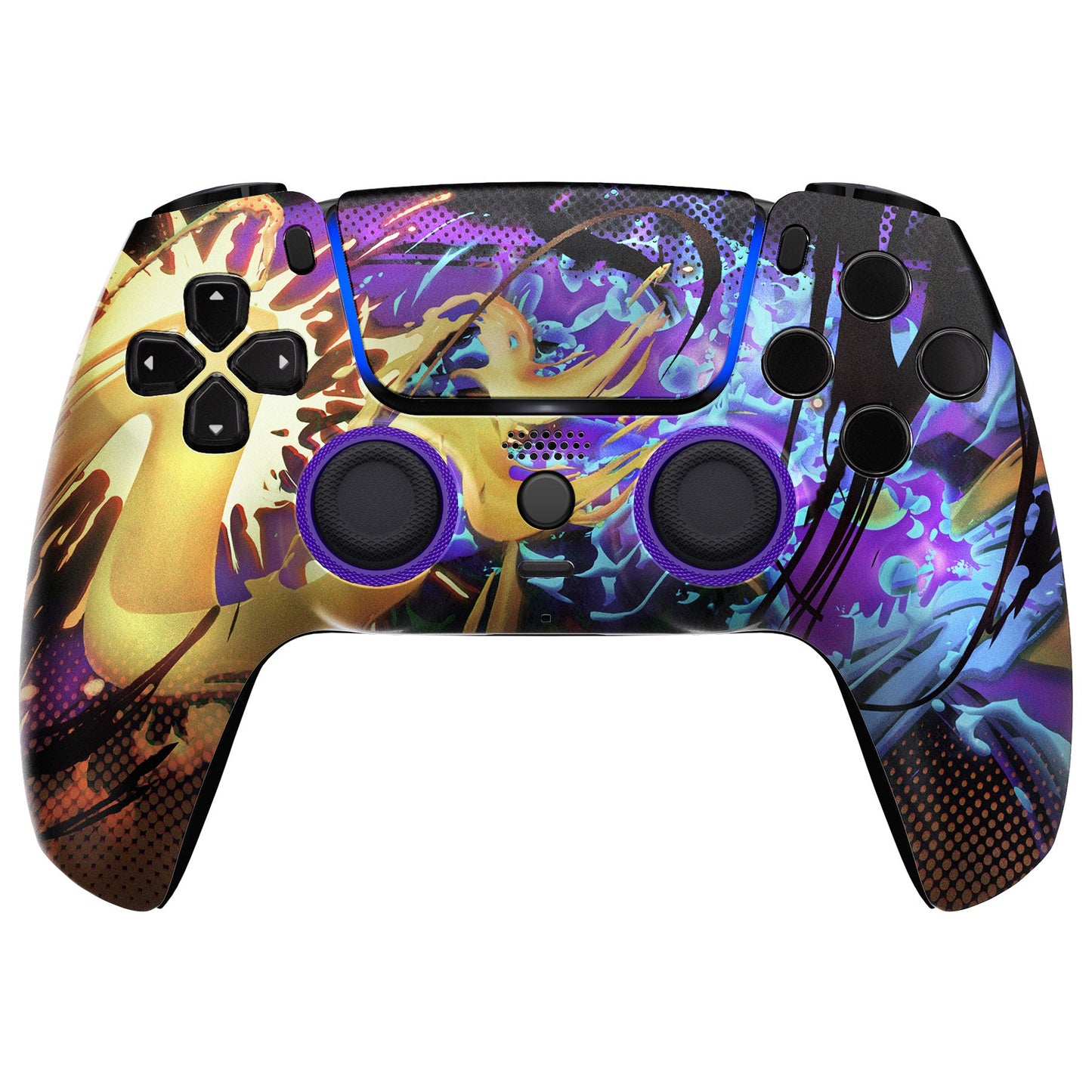 eXtremeRate PS5コントローラーBDM-010/020/030/040/050対応LUNA再設計交換対応用フロントシェル&タッチパッド【グラフィティ】