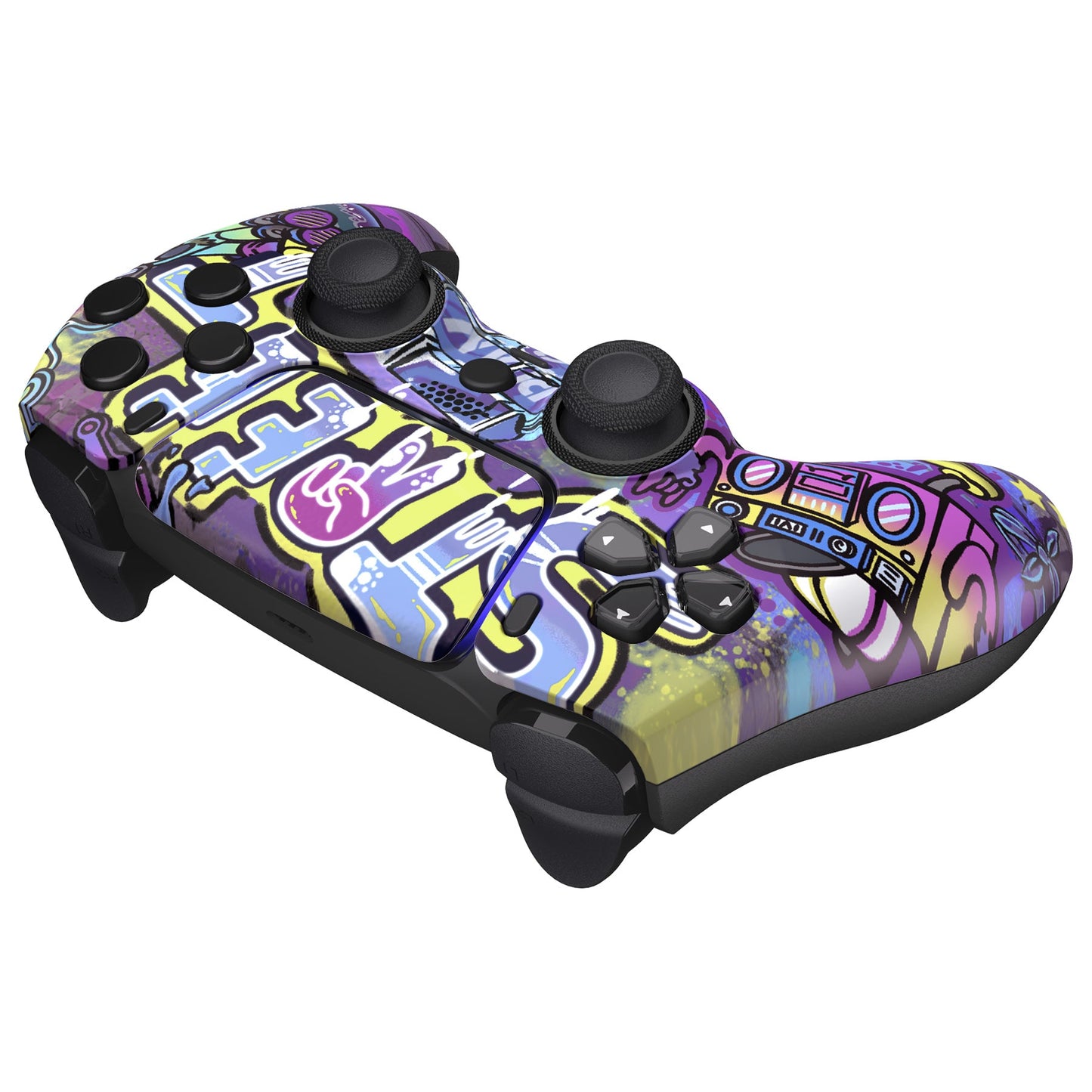 eXtremeRate PS5コントローラーBDM-010/020/030/040/050対応LUNA再設計交換対応用フロントシェル&タッチパッド【ストリートアート】