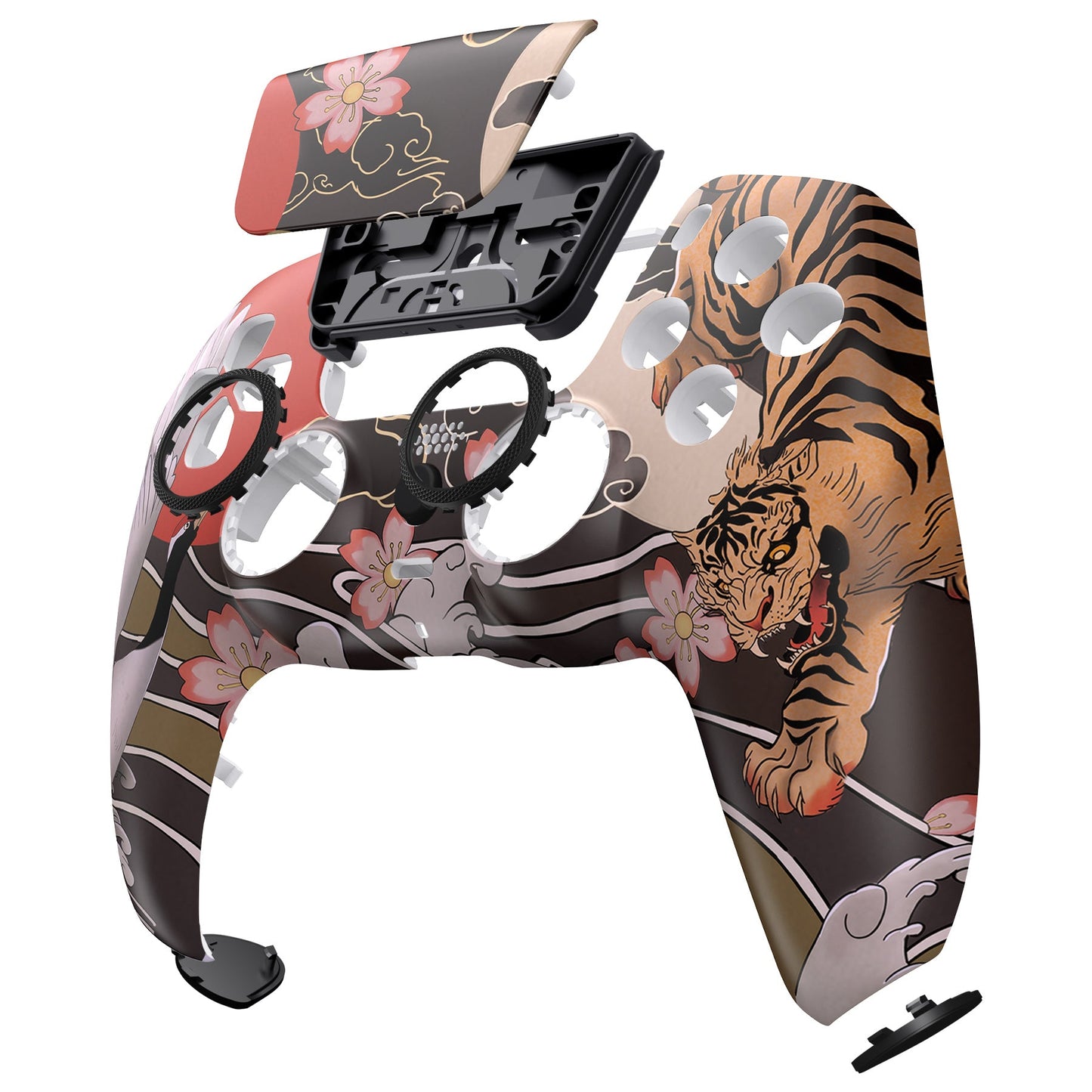 eXtremeRate PS5コントローラーBDM-010/020/030/040/050対応LUNA再設計交換対応用フロントシェル&タッチパッド【虎と鶴】