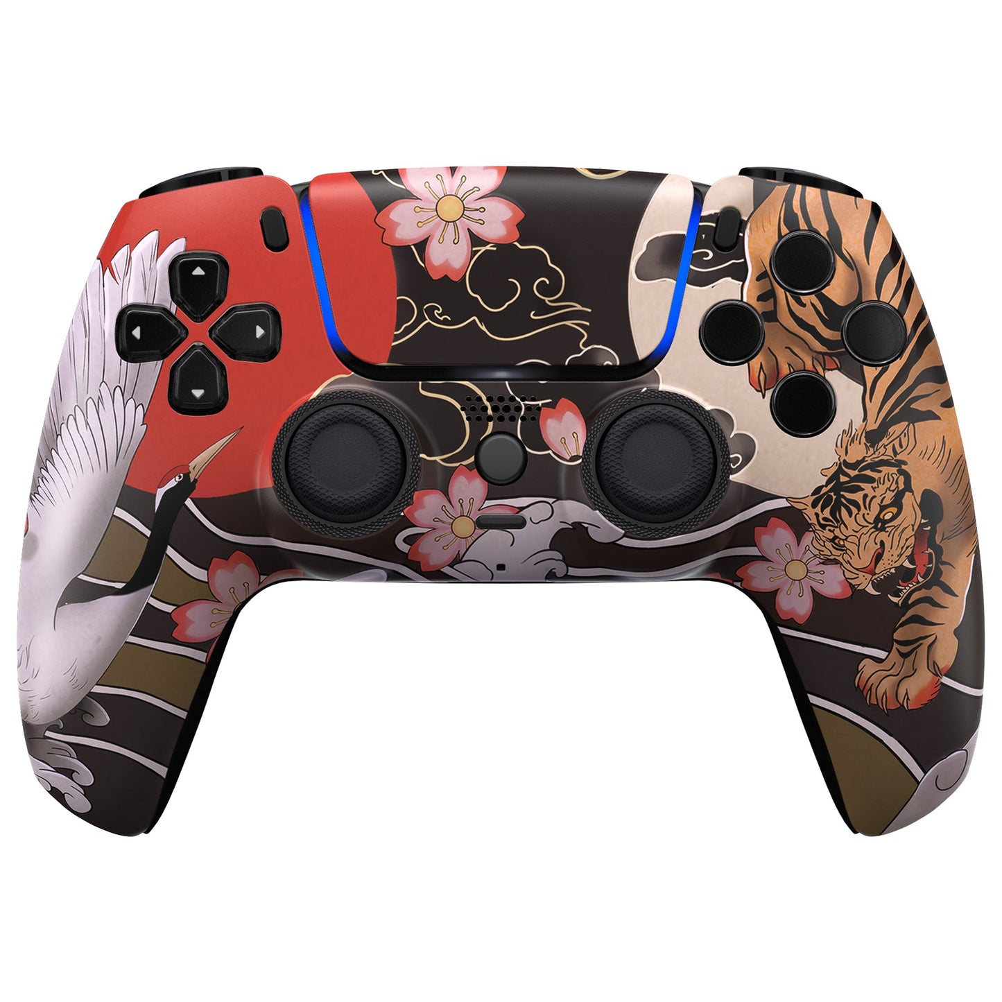 eXtremeRate PS5コントローラーBDM-010/020/030/040/050対応LUNA再設計交換対応用フロントシェル&タッチパッド【虎と鶴】