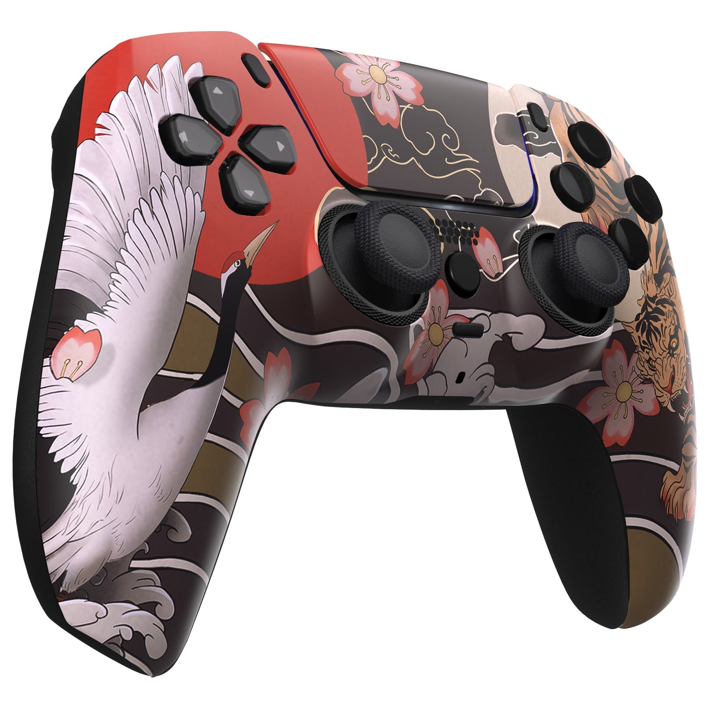 eXtremeRate PS5コントローラーBDM-010/020/030/040/050対応LUNA再設計交換対応用フロントシェル&タッチパッド【虎と鶴】