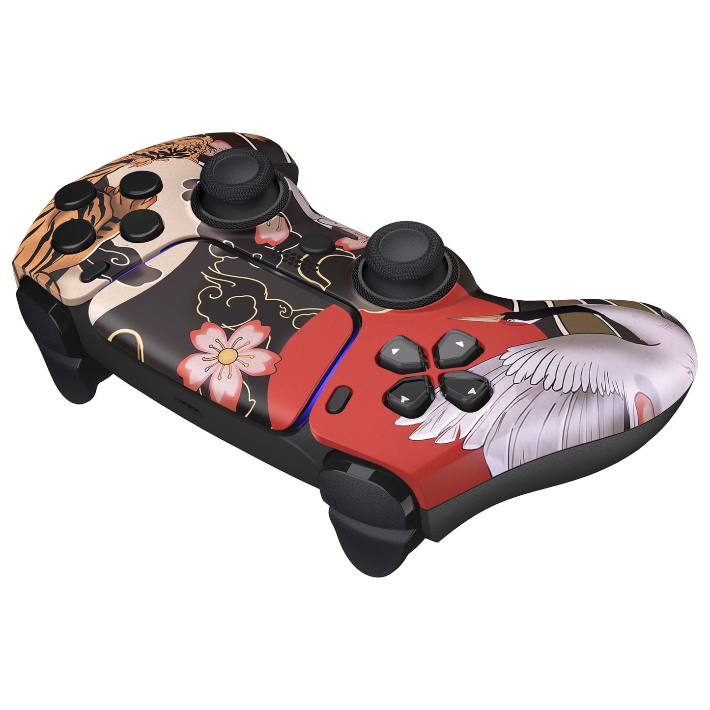 eXtremeRate PS5コントローラーBDM-010/020/030/040/050対応LUNA再設計交換対応用フロントシェル&タッチパッド【虎と鶴】
