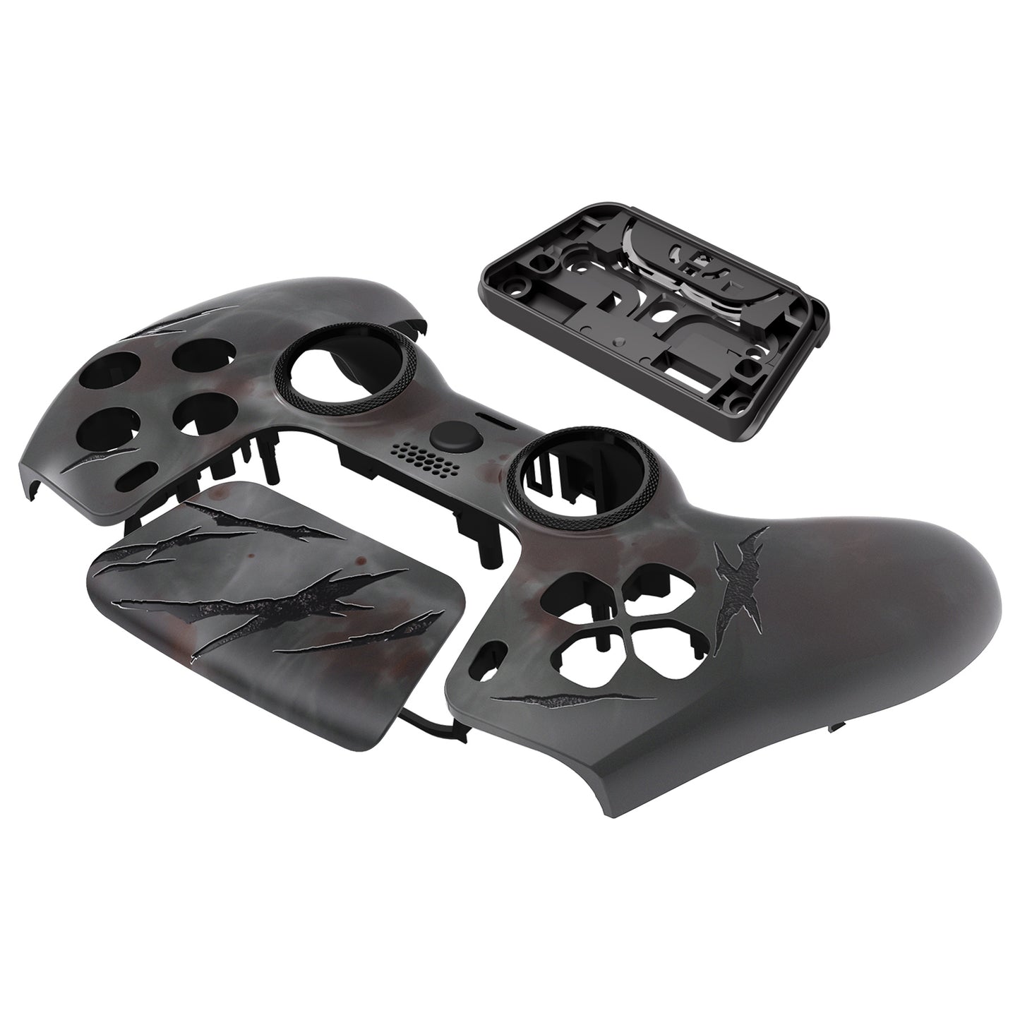 eXtremeRate PS5コントローラーBDM-010/020/030/040/050対応LUNA再設計交換対応用フロントシェル&タッチパッド【血の霧】