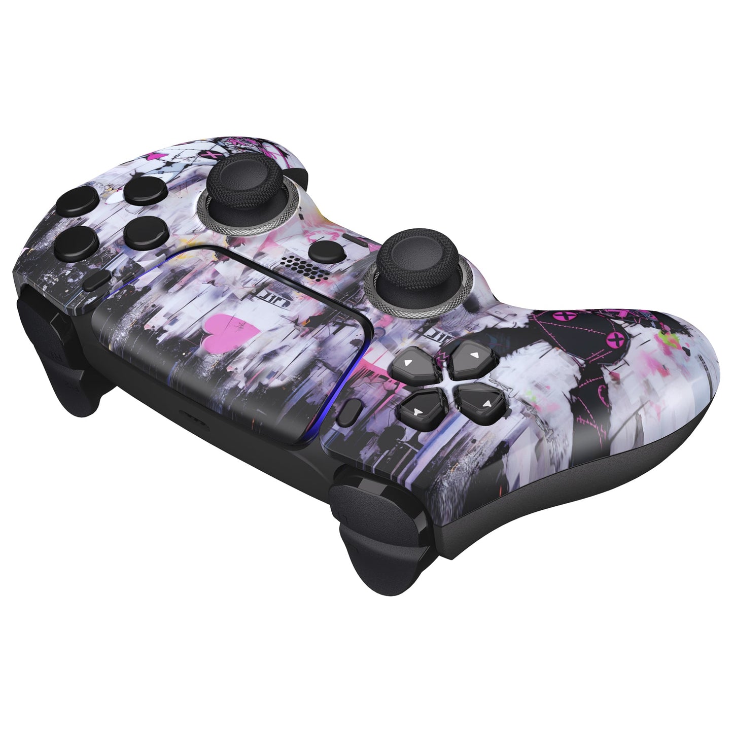 eXtremeRate PS5コントローラーBDM-010/020/030/040/050対応LUNA再設計交換対応用フロントシェル&タッチパッド【可愛いパンク兎ちゃん】