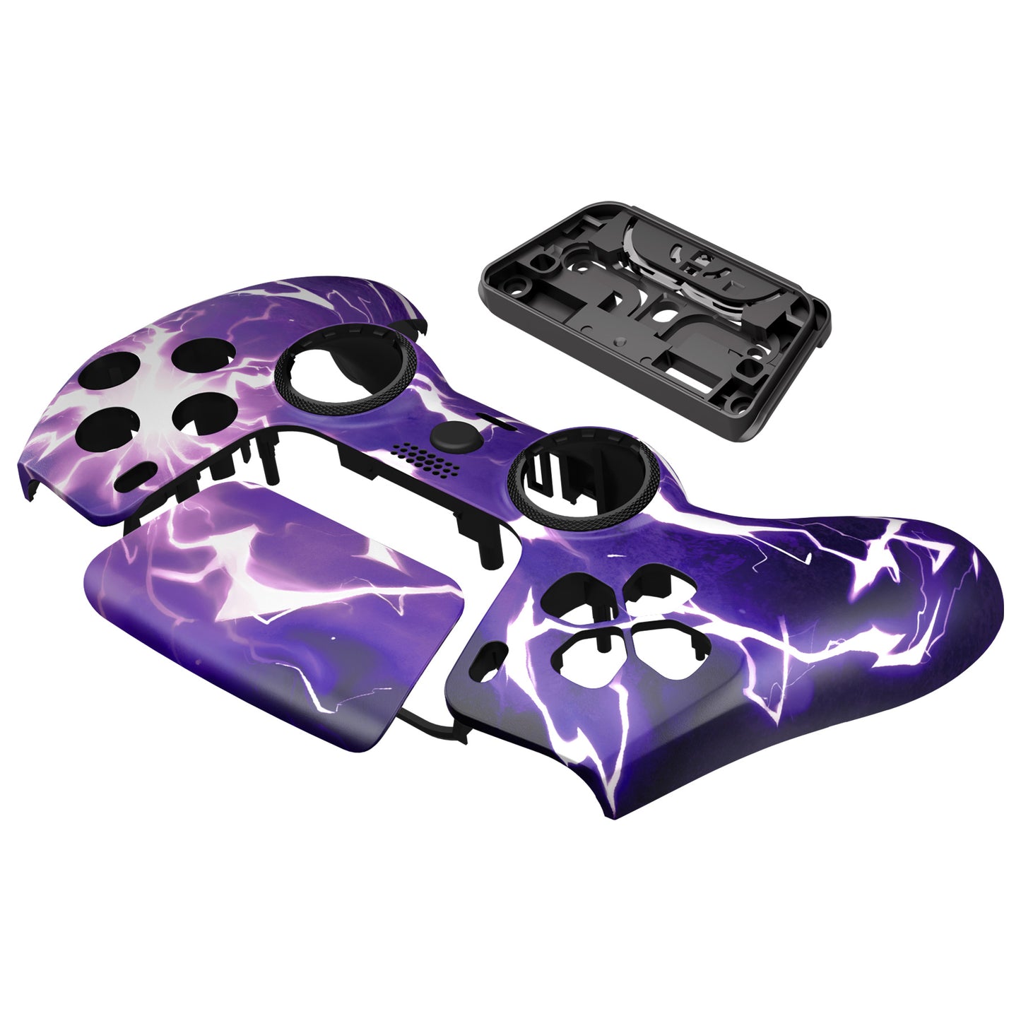 eXtremeRate PS5コントローラーBDM-010/020/030/040/050/060対応LUNA再設計交換対応用フロントシェル&タッチパッド【サンダーマジック】