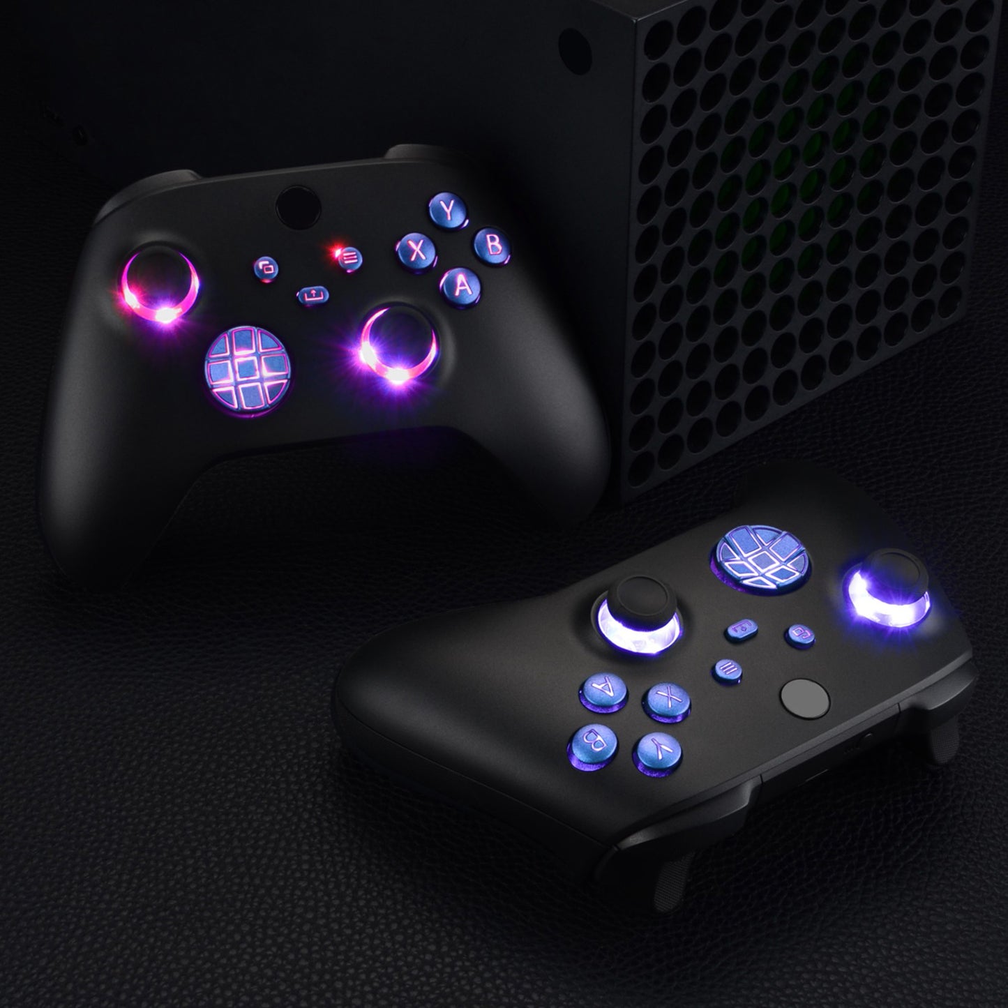 eXtremeRate Xbox Series X&Sコントローラー用マルチカラー発光ボタンDTF V2 LEDキット【カメレオンパープルブルー】