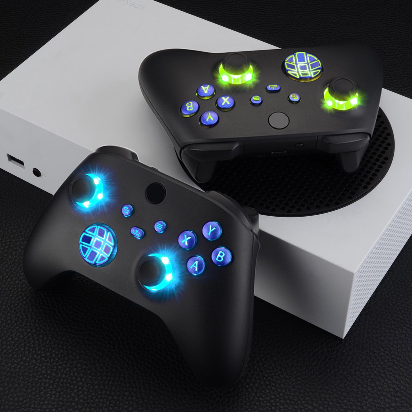 eXtremeRate Xbox Series X&Sコントローラー用マルチカラー発光ボタンDTF V2 LEDキット【カメレオンパープルブルー】