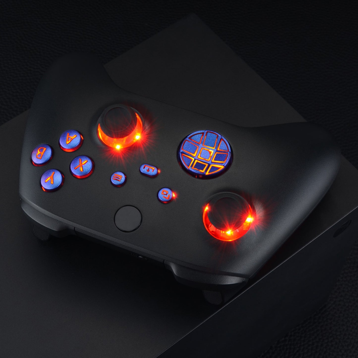 eXtremeRate Xbox Series X&Sコントローラー用マルチカラー発光ボタンDTF V2 LEDキット【カメレオンパープルブルー】