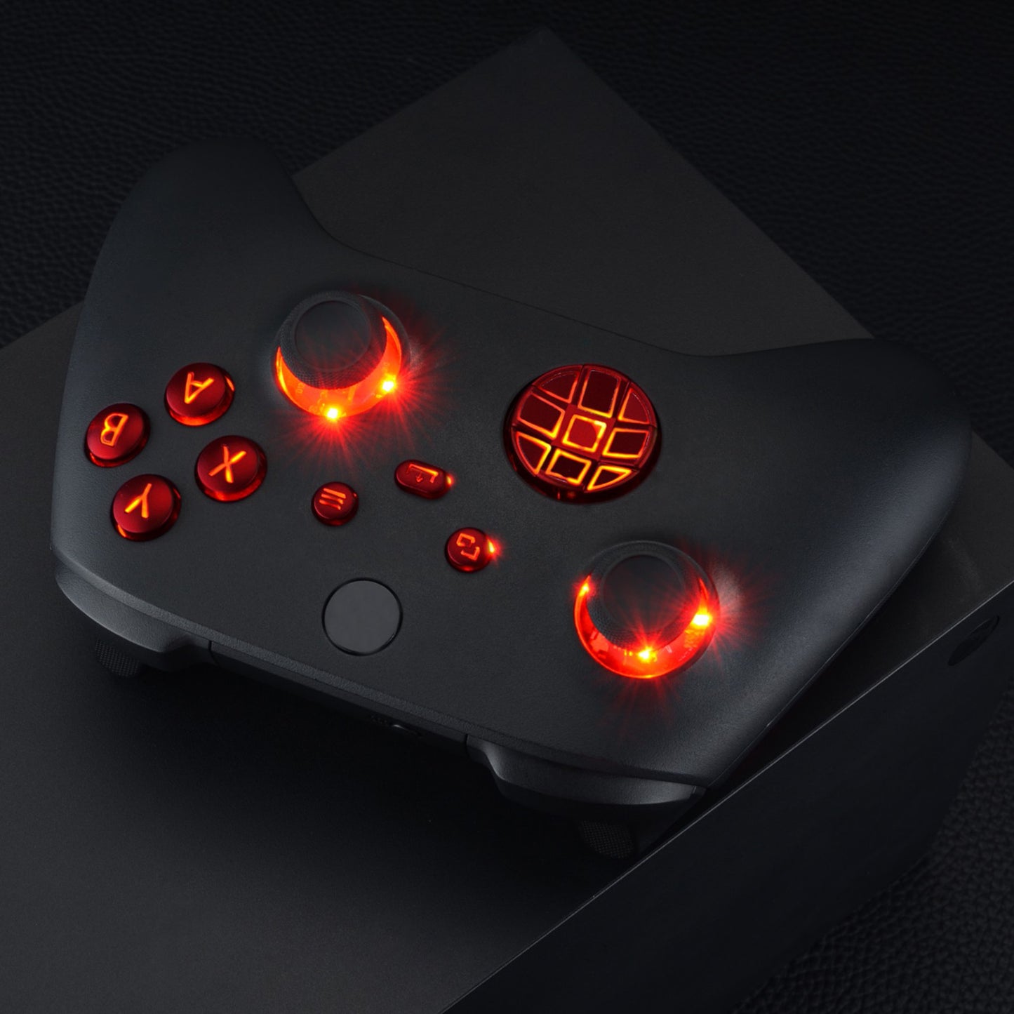 eXtremeRate Xbox Series X&Sコントローラー用マルチカラー発光ボタンDTF V2 LEDキット【スカーレットレッド】