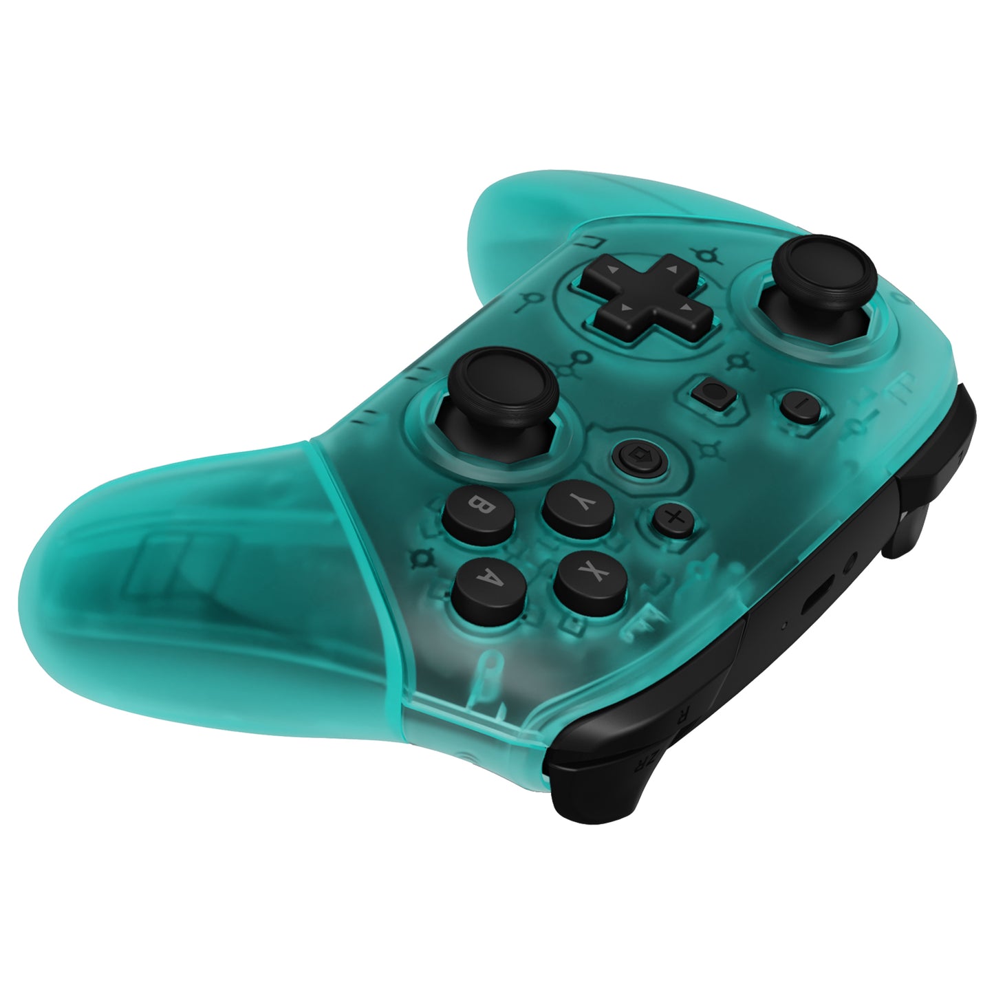 eXtremeRate Nintendo Switch Pro用 八角形ゲート付きスティックデザイン交換フルセットシェル【エメラルドグリーン】