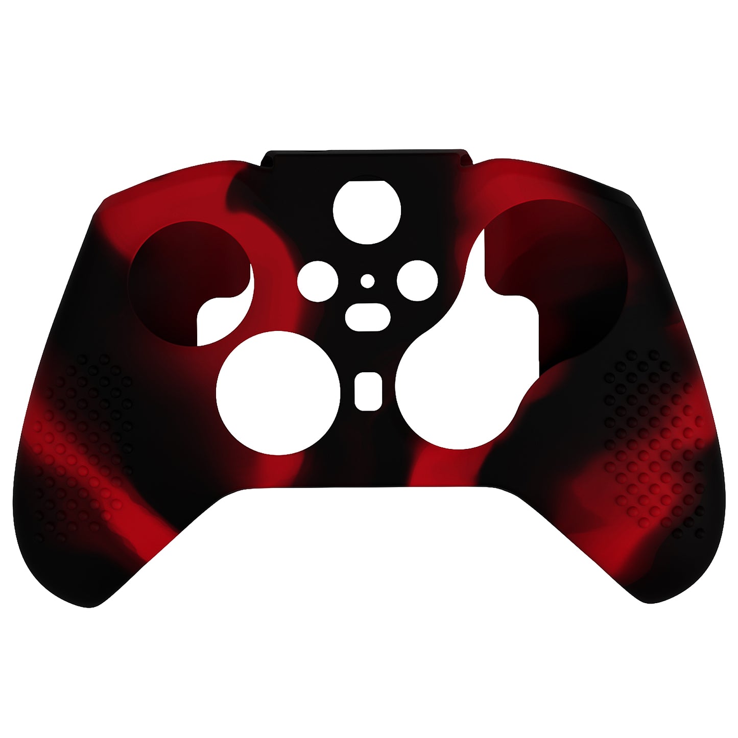 eXtremeRate Xbox One Elite Series 2&Elite 2 Coreコントローラー用滑り止め保護シリコンケース&サムグリップキャップ【ブラック&レッド】