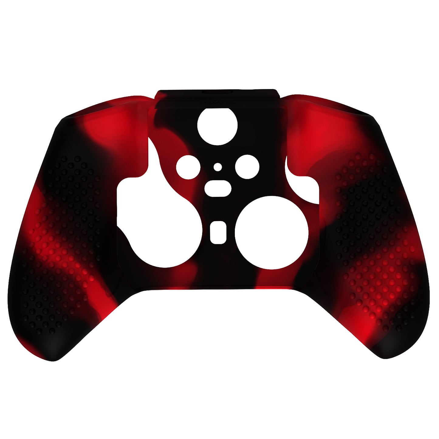 eXtremeRate Xbox One Elite Series 2&Elite 2 Coreコントローラー用滑り止め保護シリコンケース&サムグリップキャップ【ブラック&レッド】