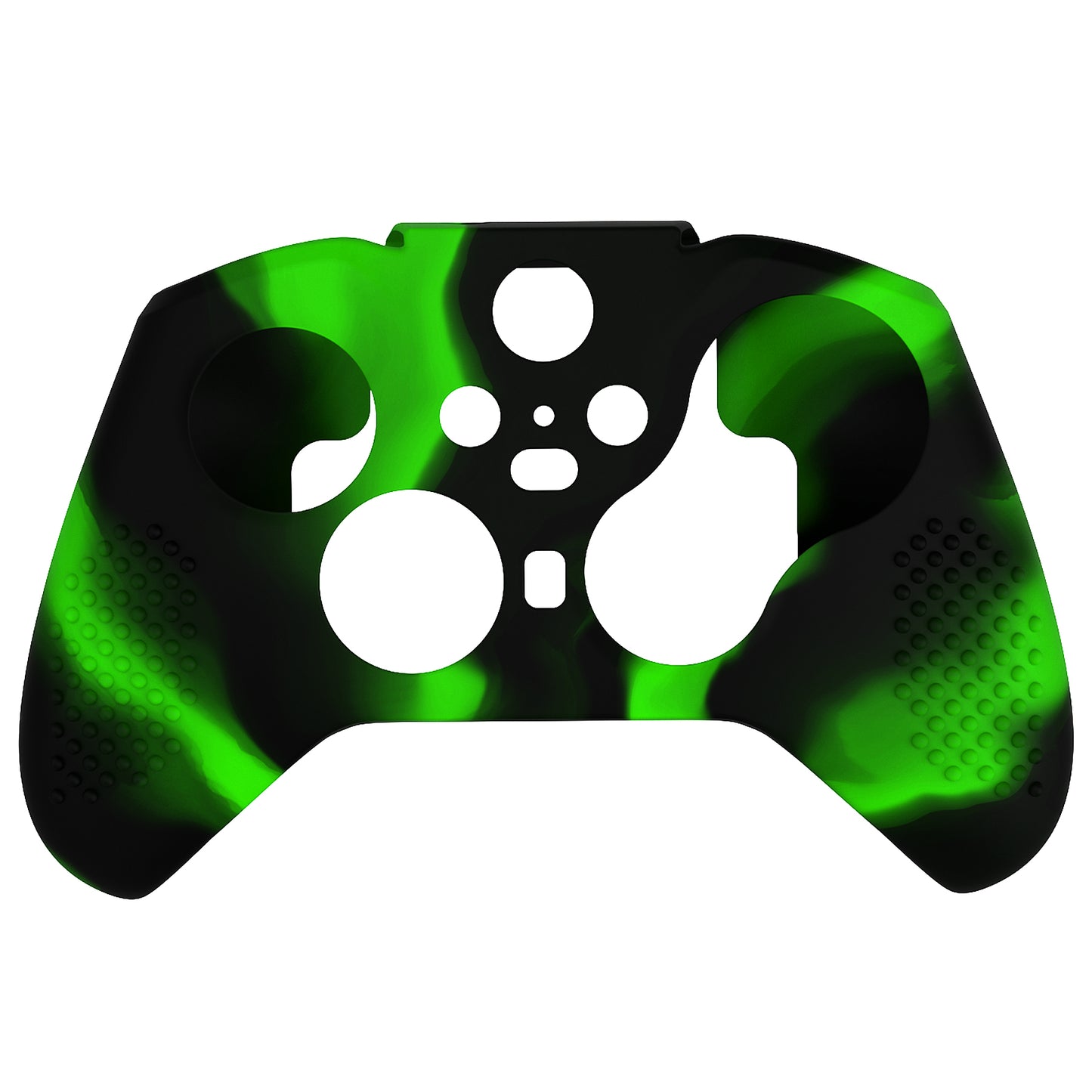 eXtremeRate Xbox One Elite Series 2&Elite 2 Coreコントローラー用滑り止め保護シリコンケース&サムグリップキャップ【グリーン&ブラック】