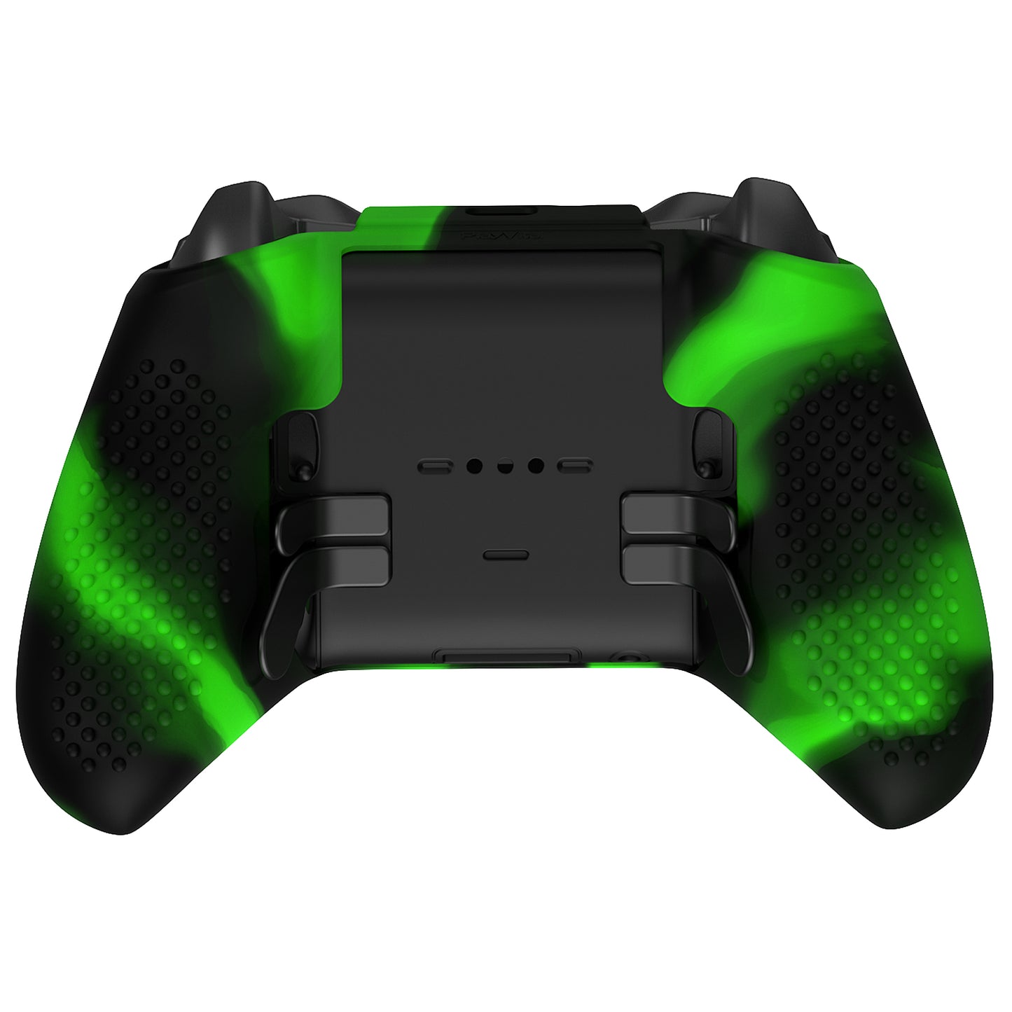 eXtremeRate Xbox One Elite Series 2&Elite 2 Coreコントローラー用滑り止め保護シリコンケース&サムグリップキャップ【グリーン&ブラック】