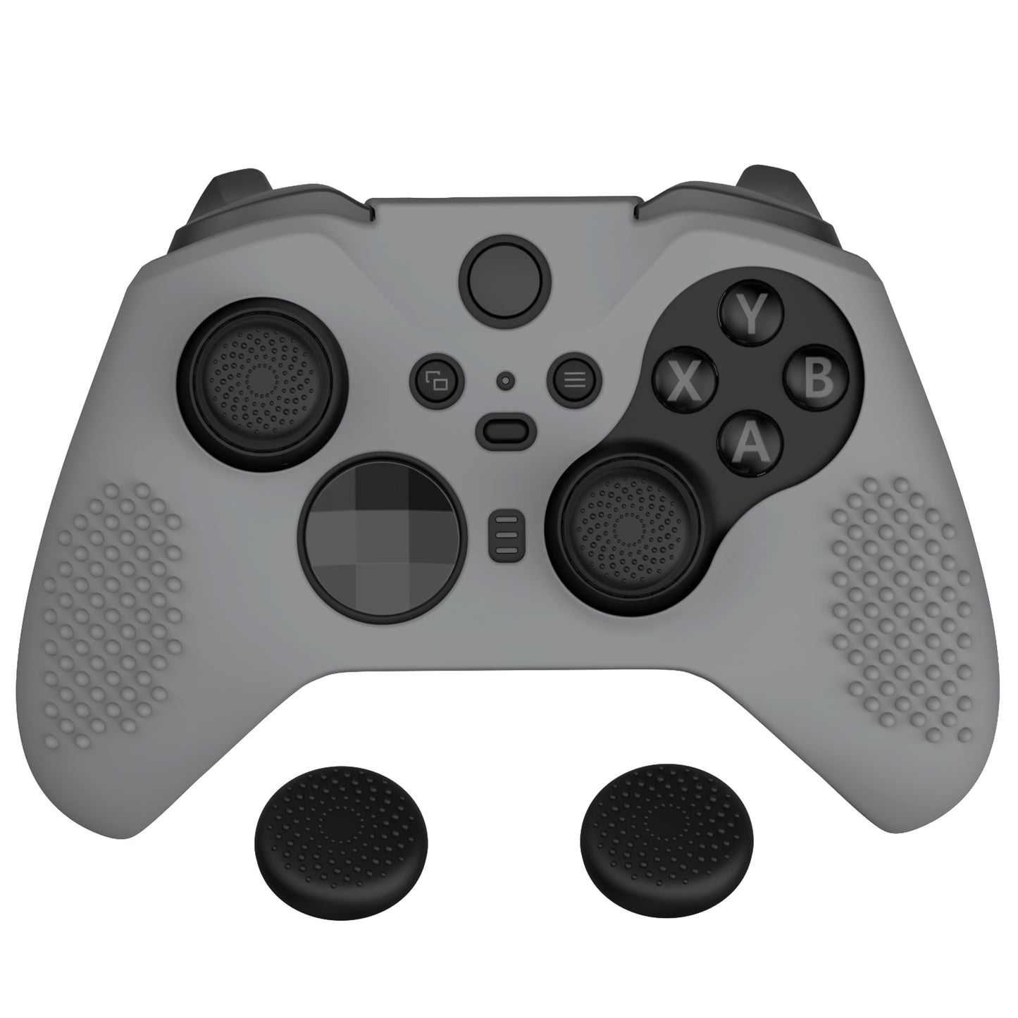 eXtremeRate Xbox One Elite Series 2&Elite 2 Coreコントローラー用滑り止め保護シリコンケース&サムグリップキャップ【ニューホープグレイ】