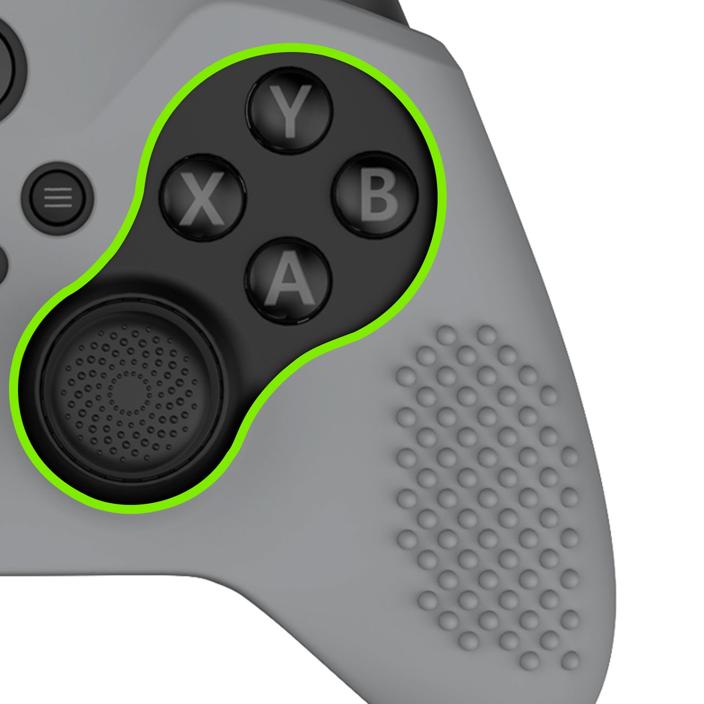 eXtremeRate Xbox One Elite Series 2&Elite 2 Coreコントローラー用滑り止め保護シリコンケース&サムグリップキャップ【ニューホープグレイ】