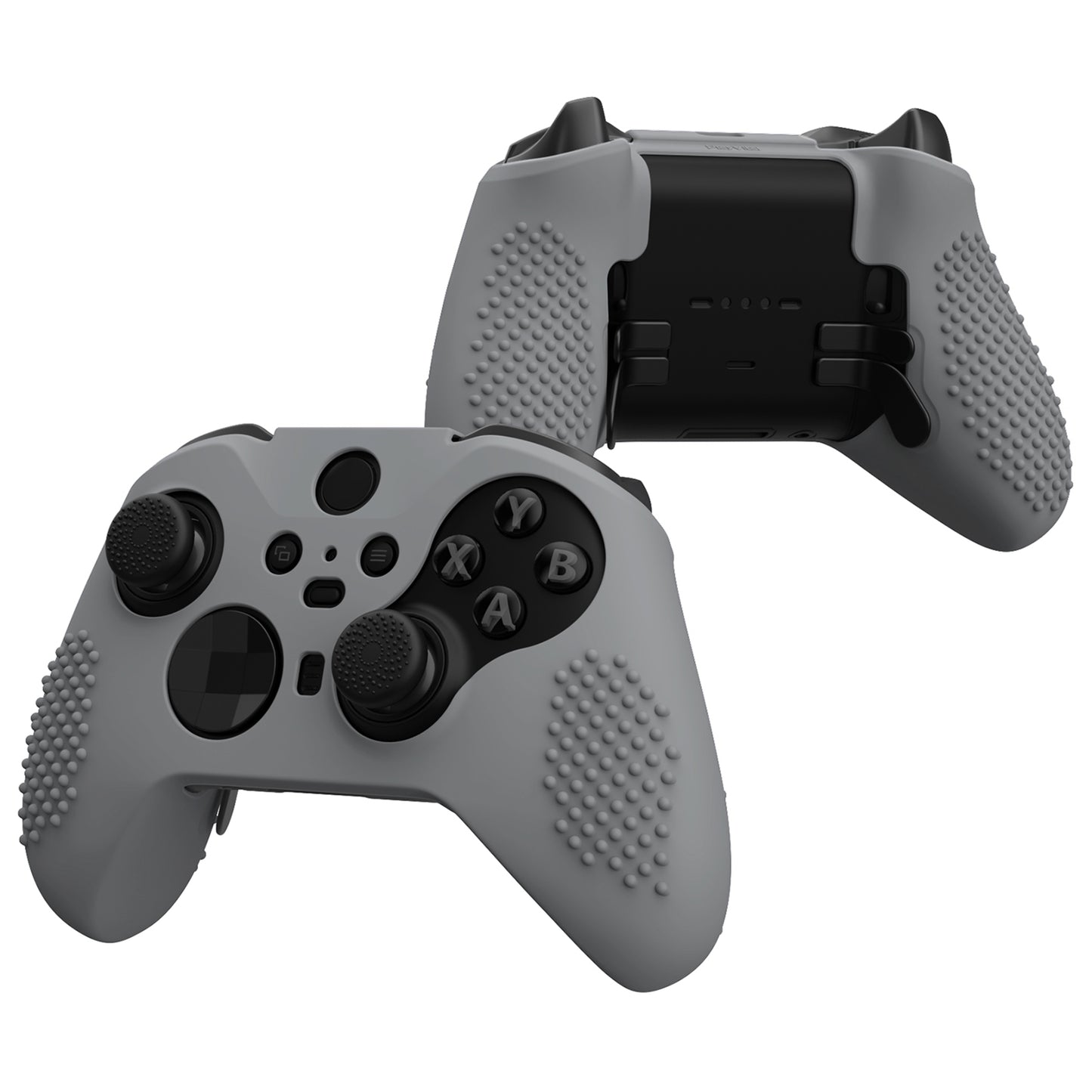 eXtremeRate Xbox One Elite Series 2&Elite 2 Coreコントローラー用滑り止め保護シリコンケース&サムグリップキャップ【ニューホープグレイ】