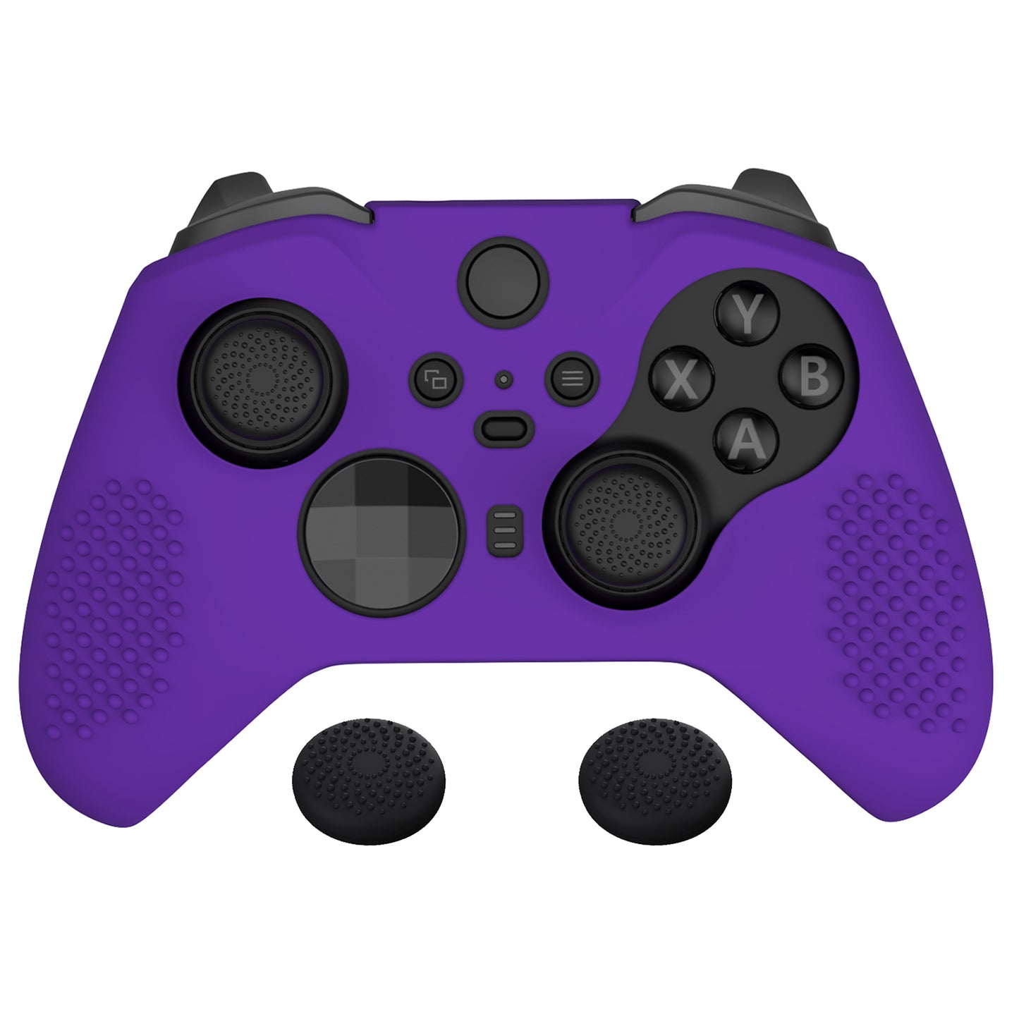 eXtremeRate Xbox One Elite Series 2&Elite 2 Coreコントローラー用滑り止め保護シリコンケース&サムグリップキャップ【パープル】