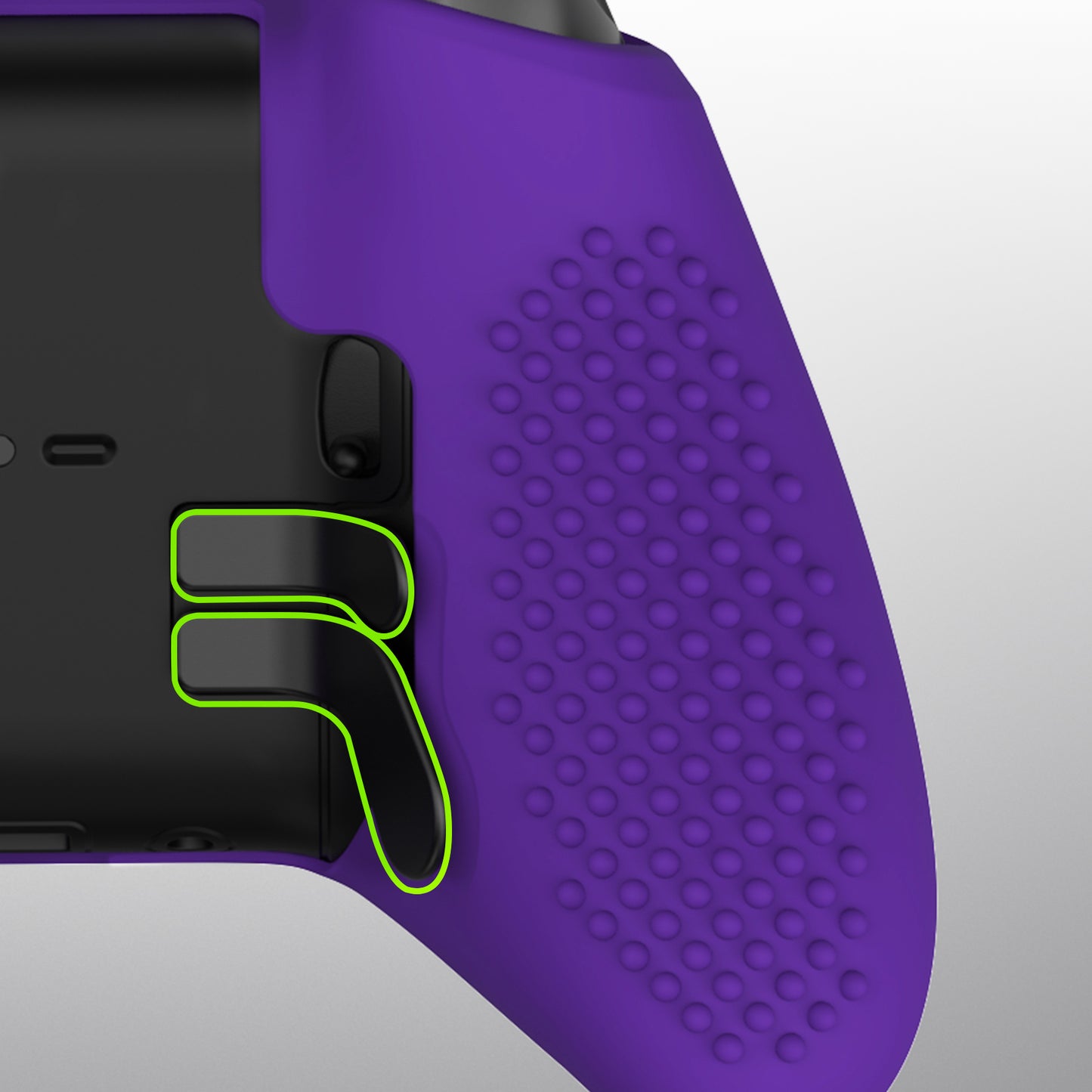 eXtremeRate Xbox One Elite Series 2&Elite 2 Coreコントローラー用滑り止め保護シリコンケース&サムグリップキャップ【パープル】