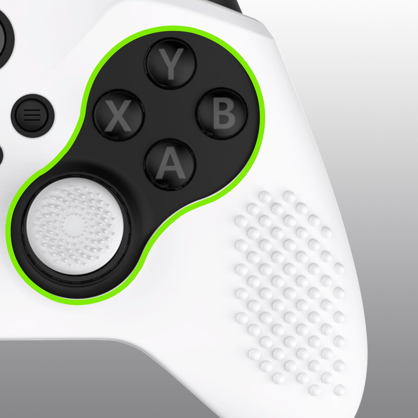 eXtremeRate Xbox One Elite Series 2&Elite 2 Coreコントローラー用滑り止め保護シリコンケース&サムグリップキャップ【ホワイト】