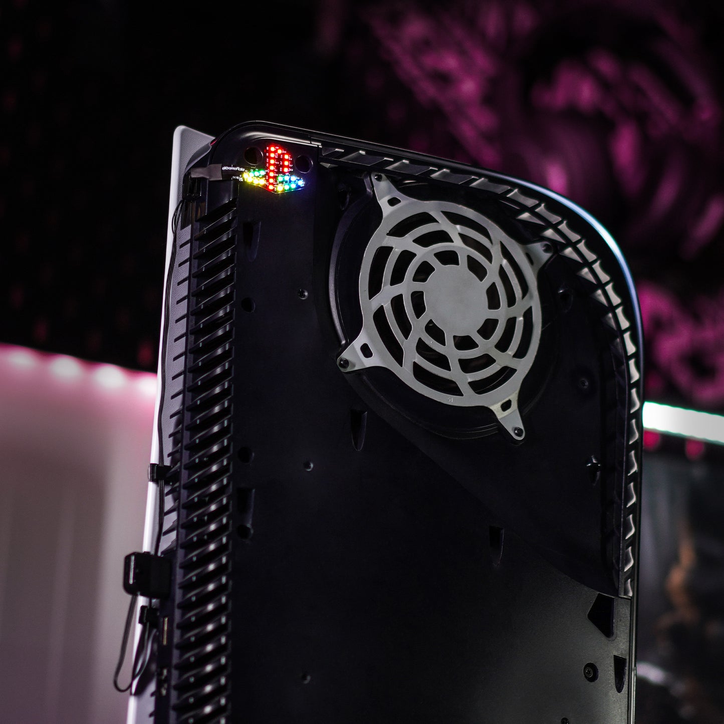 eXtremeRate PS5ディスク&デジタルコンソール対応用RGBレインボーロゴLEDキット - 7色、40種類のエフェクト