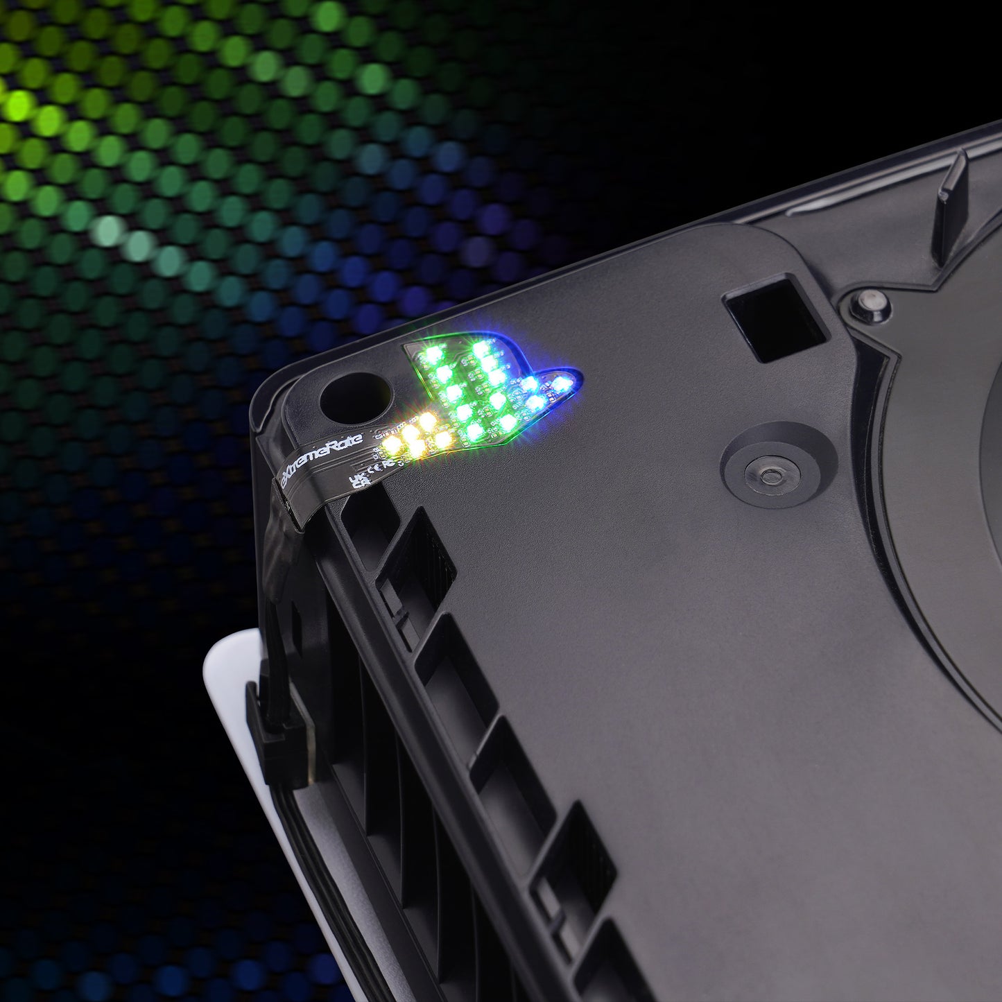 eXtremeRate PS5 Slim/Pro ディスク&デジタル版対応RGBレインボーロゴLEDキット– 7色・40種類のエフェクト