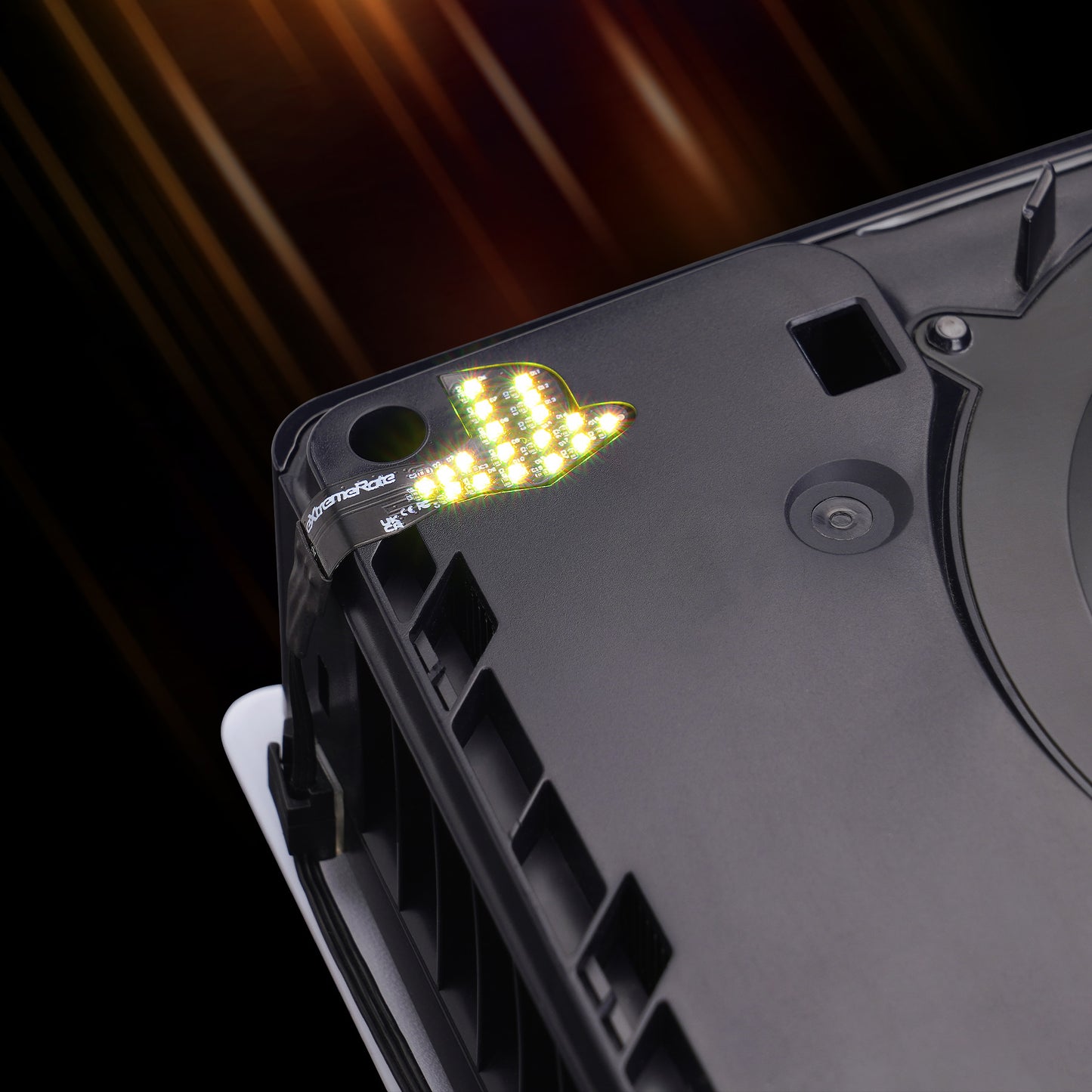 eXtremeRate PS5 Slim/Pro ディスク&デジタル版対応RGBレインボーロゴLEDキット– 7色・40種類のエフェクト
