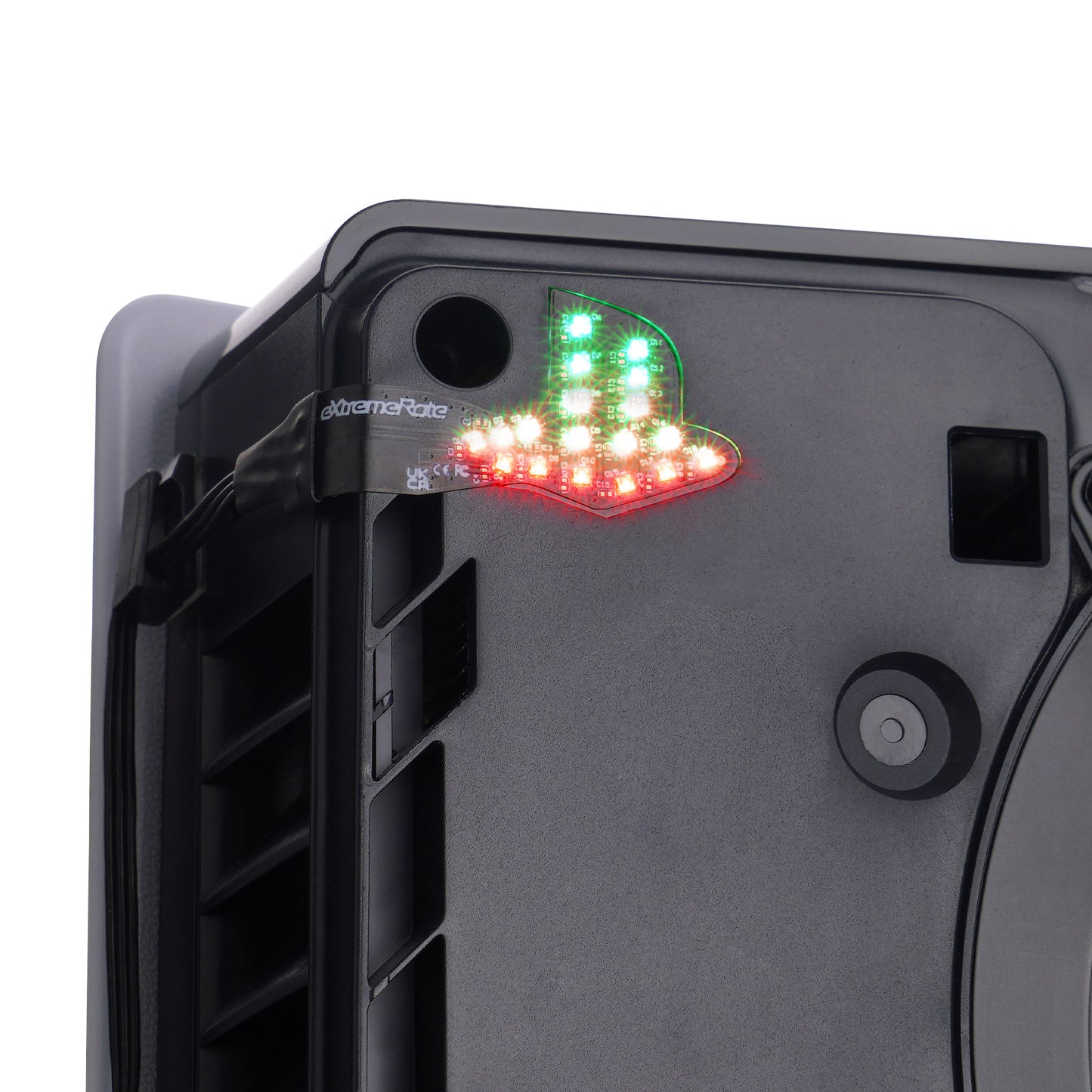 eXtremeRate PS5 Slim/Pro ディスク&デジタル版対応RGBレインボーロゴLEDキット– 7色・40種類のエフェクト