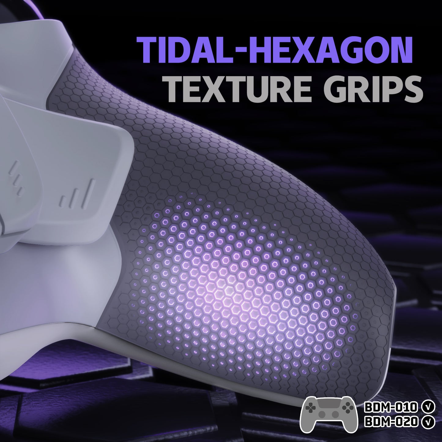 eXtremeRate PS5コントローラーBDM-010/020対応用RISE4 Plus MAXバックパドルキット、クリッキートリガーストップ&ラバーグリップ付き【灰白&クラシックグレー】