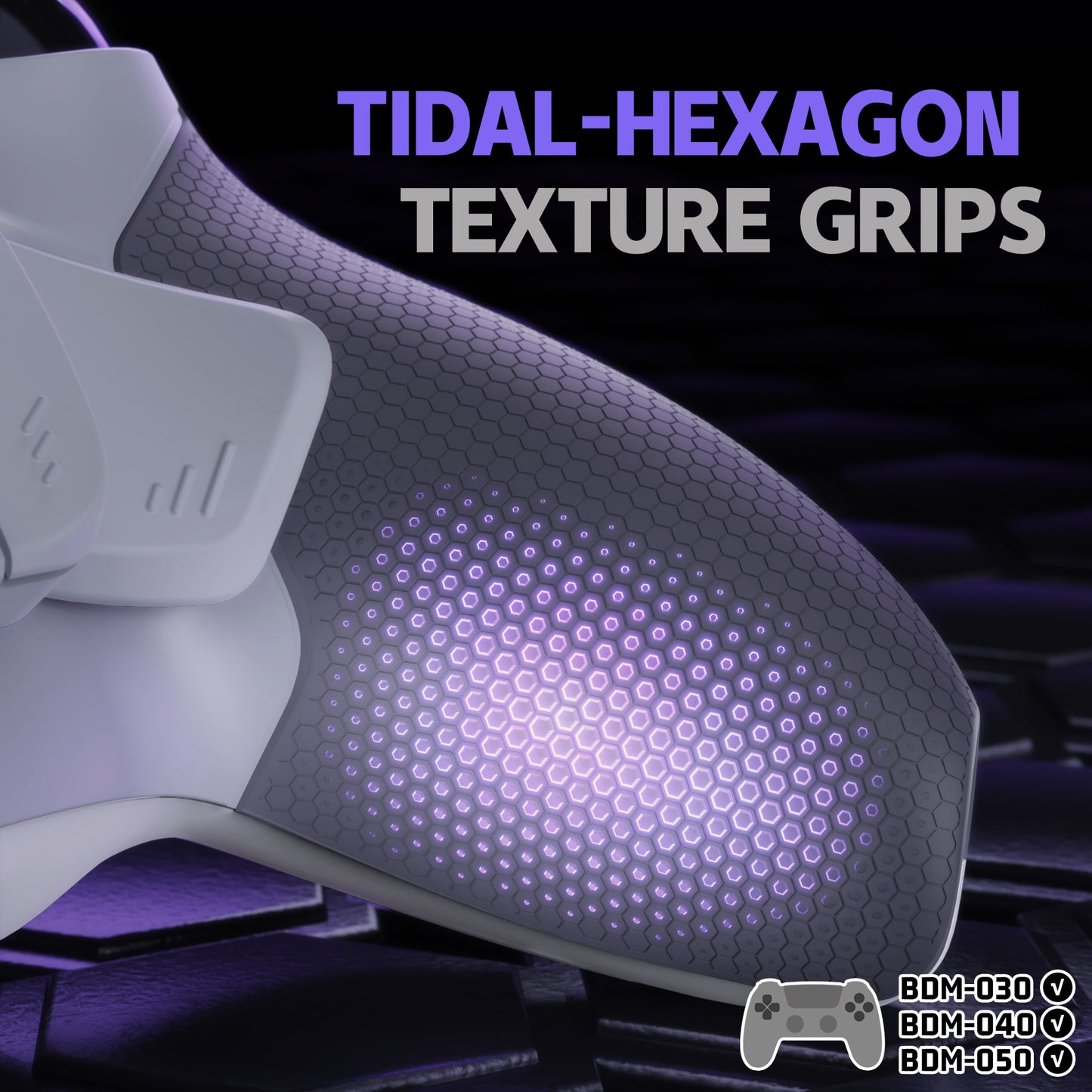 eXtremeRate PS5コントローラーBDM-030/040/050対応用RISE4 Plus MAXバックパドルキット、クリッキートリガーストップ&ラバーグリップ付き【灰白&クラシックグレー】