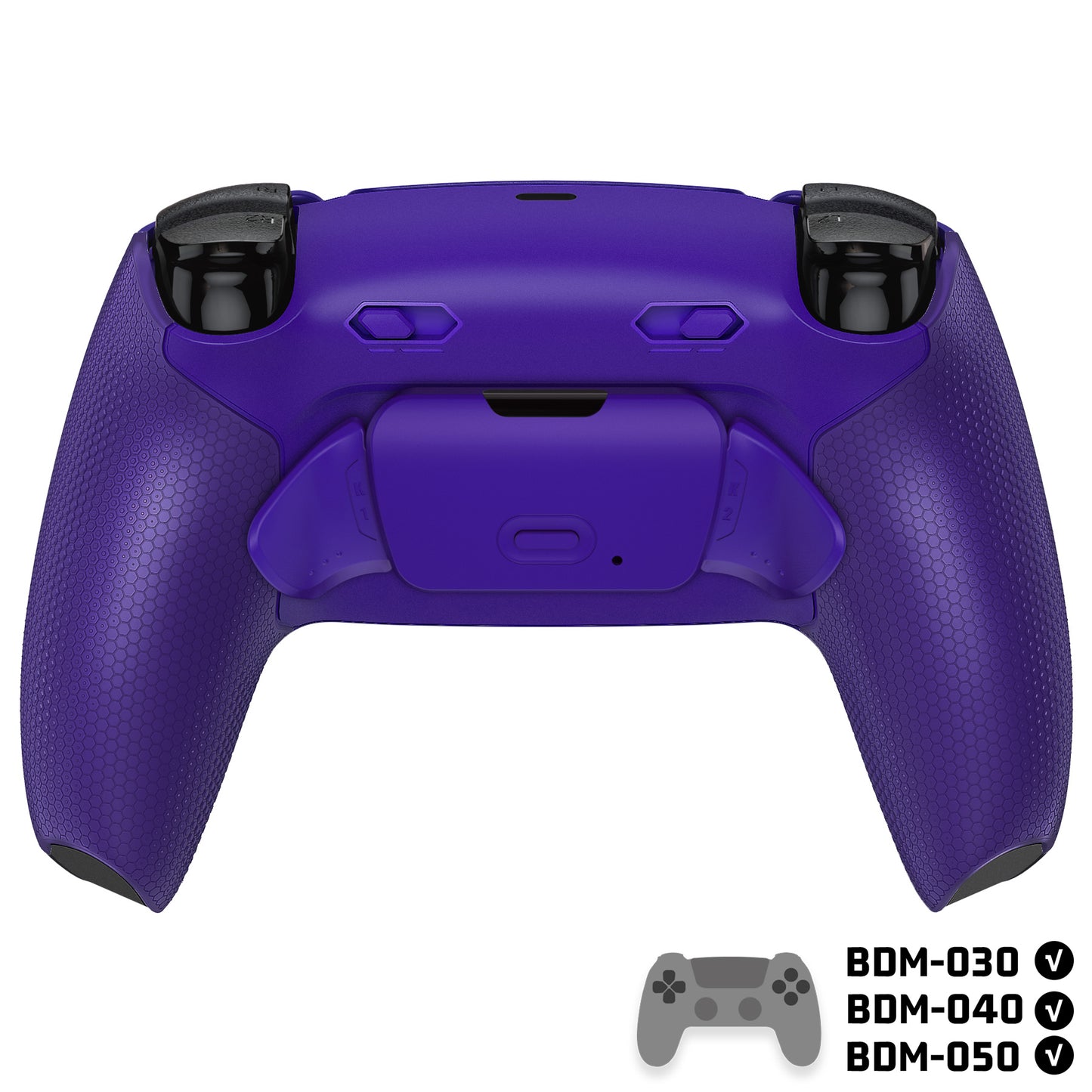 eXtremeRate PS5コントローラーBDM-030/040/050対応用RISE Plus MAXバックパドルキット、クリッキートリガーストップ&ラバーグリップ付き【ラバー付き深い青紫色】