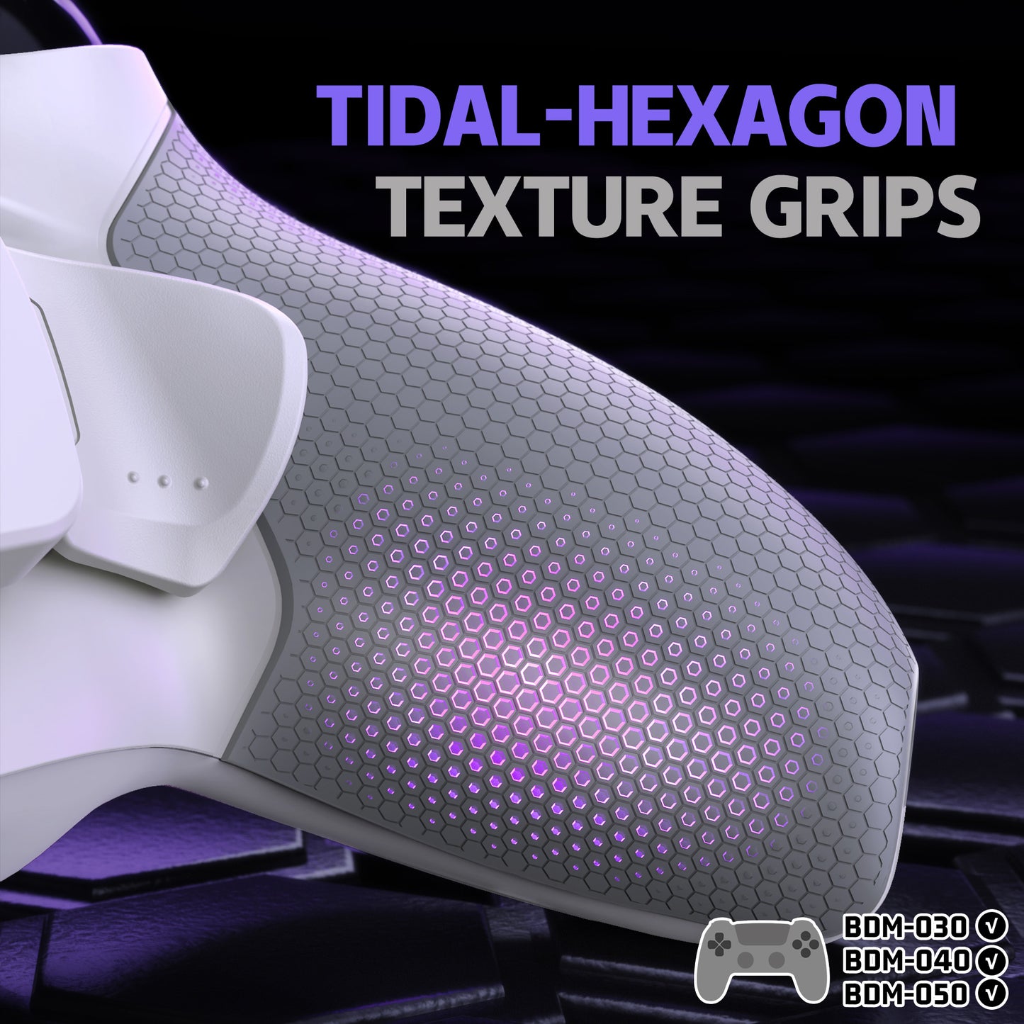 eXtremeRate PS5コントローラーBDM-030/040/050対応用RISE Plus MAXバックパドルキット、クリッキートリガーストップ&ラバーグリップ付き【ラバー付きグレー】