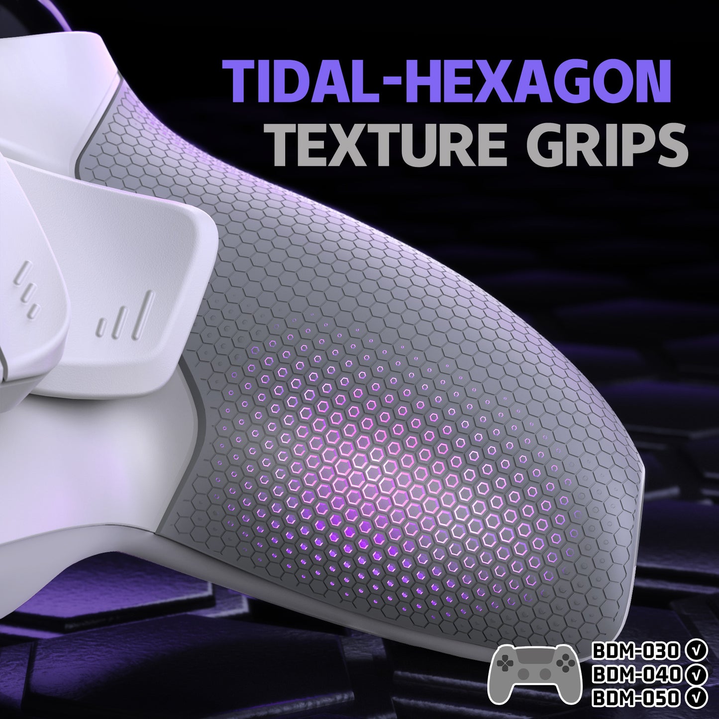 eXtremeRate PS5コントローラーBDM-030/040/050対応用RISE4 Plus MAXバックパドルキット、クリッキートリガーストップ&ラバーグリップ付き【ラバー付きグレー】