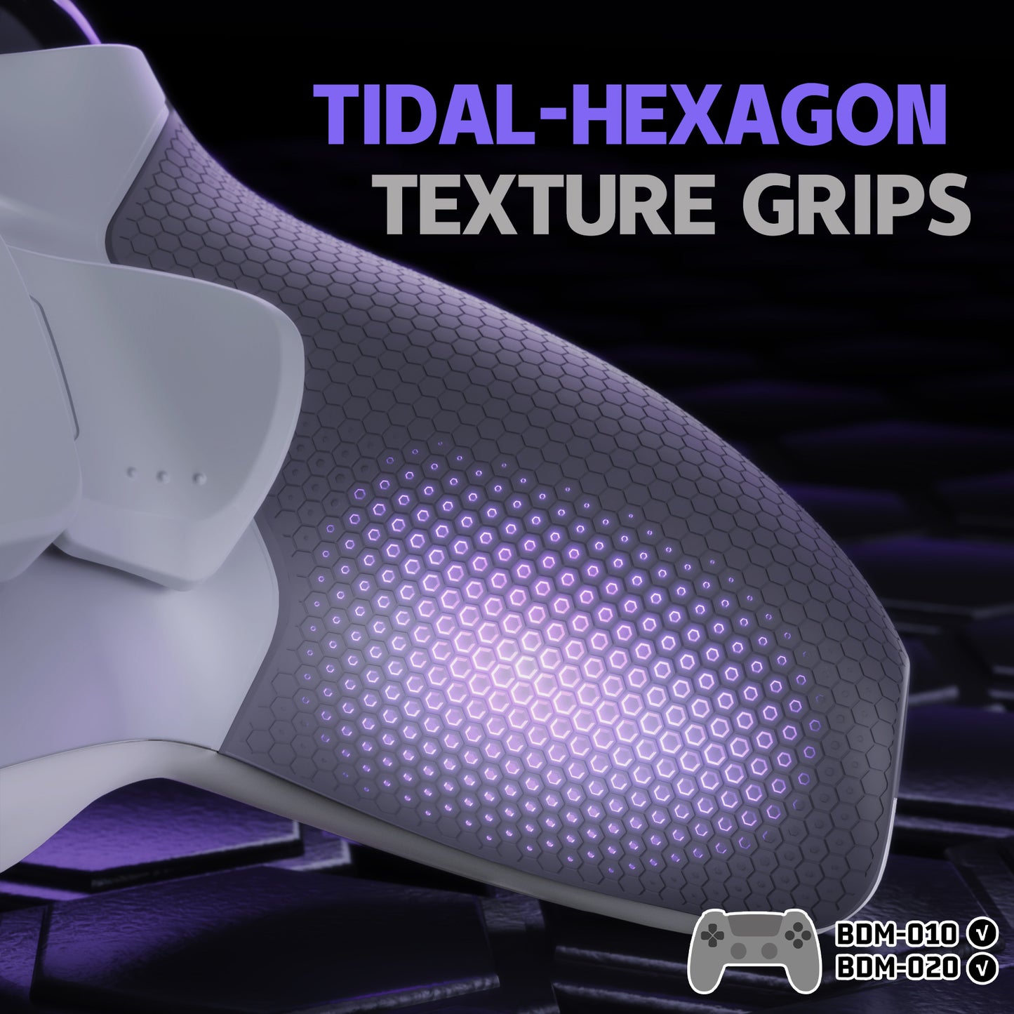 eXtremeRate PS5コントローラーBDM-010/020対応用RISE Plus MAXバックパドルキット、クリッキートリガーストップ&ラバーグリップ付き【灰白&クラシックグレー】