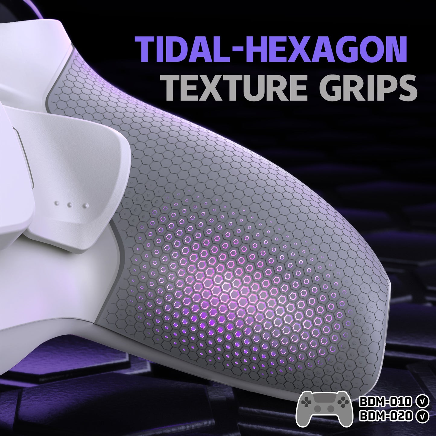 eXtremeRate PS5コントローラーBDM-010/020対応用RISE Plus MAXバックパドルキット、クリッキートリガーストップ&ラバーグリップ付き【ラバー付きグレー】