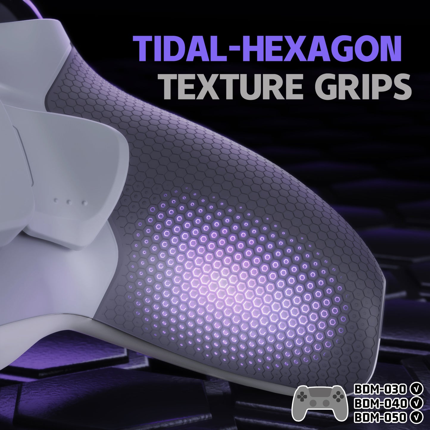 eXtremeRate PS5コントローラーBDM-030/040/050対応用RISE Plus MAXバックパドルキット、クリッキートリガーストップ&ラバーグリップ付き【灰白&クラシックグレー】